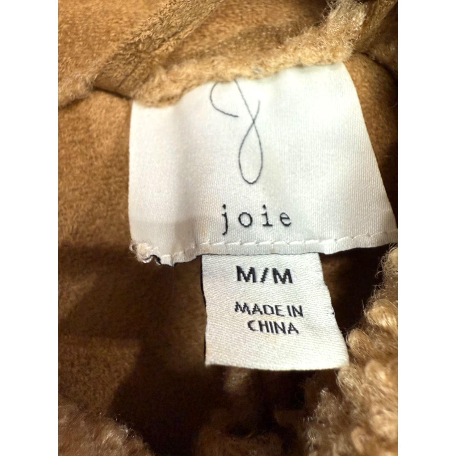 Joie Joie Shirt Jacket Womens Fleece Tan/Brown M Long Sleeve Button Front Size M / US 6-8 / IT 42-44 - 7 Thumbnail