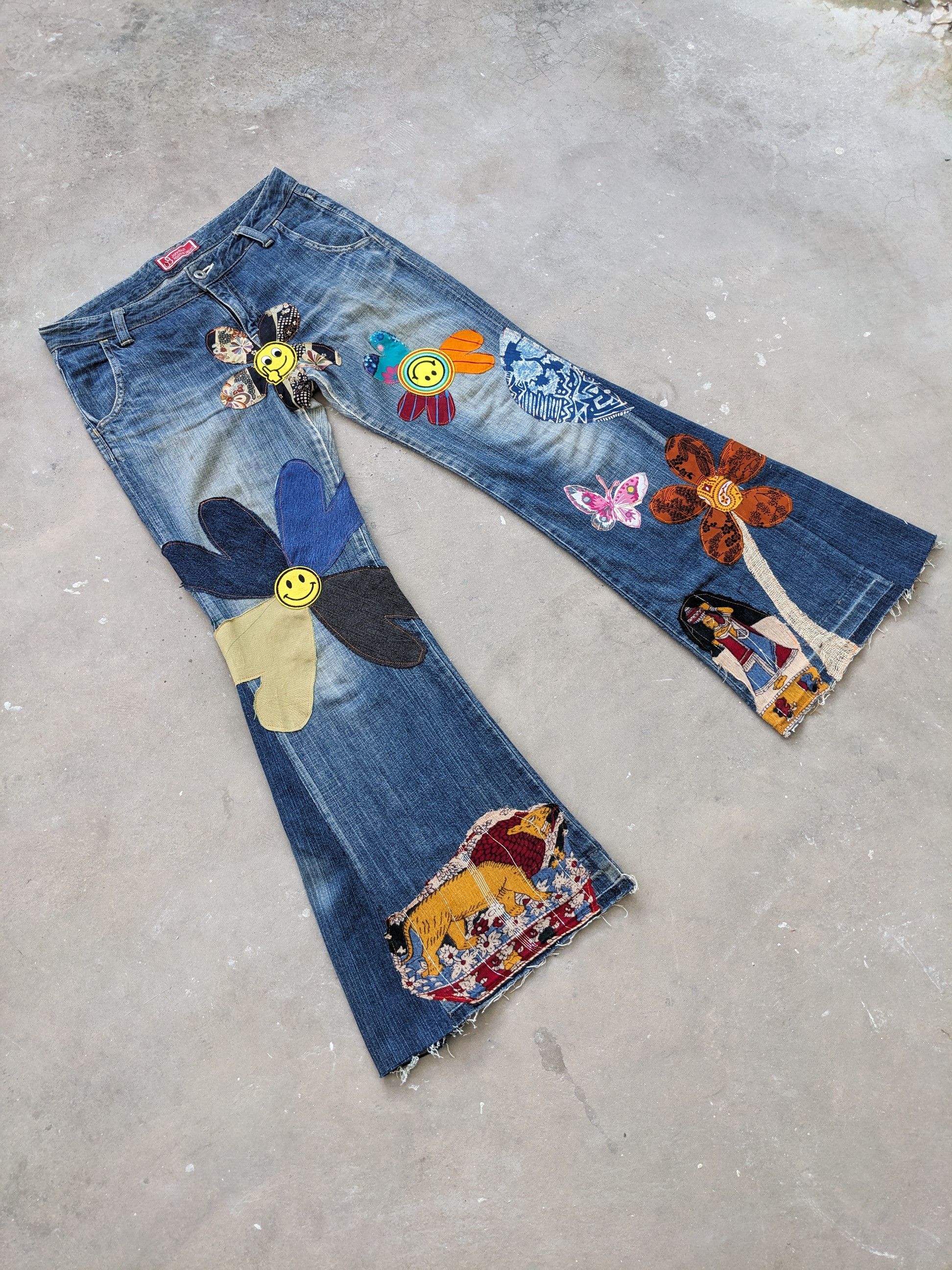 Johnbull Inspired Kapital Flare Hippie Denim Bootcut Size 30" / US 8 / IT 44 - 3 Thumbnail
