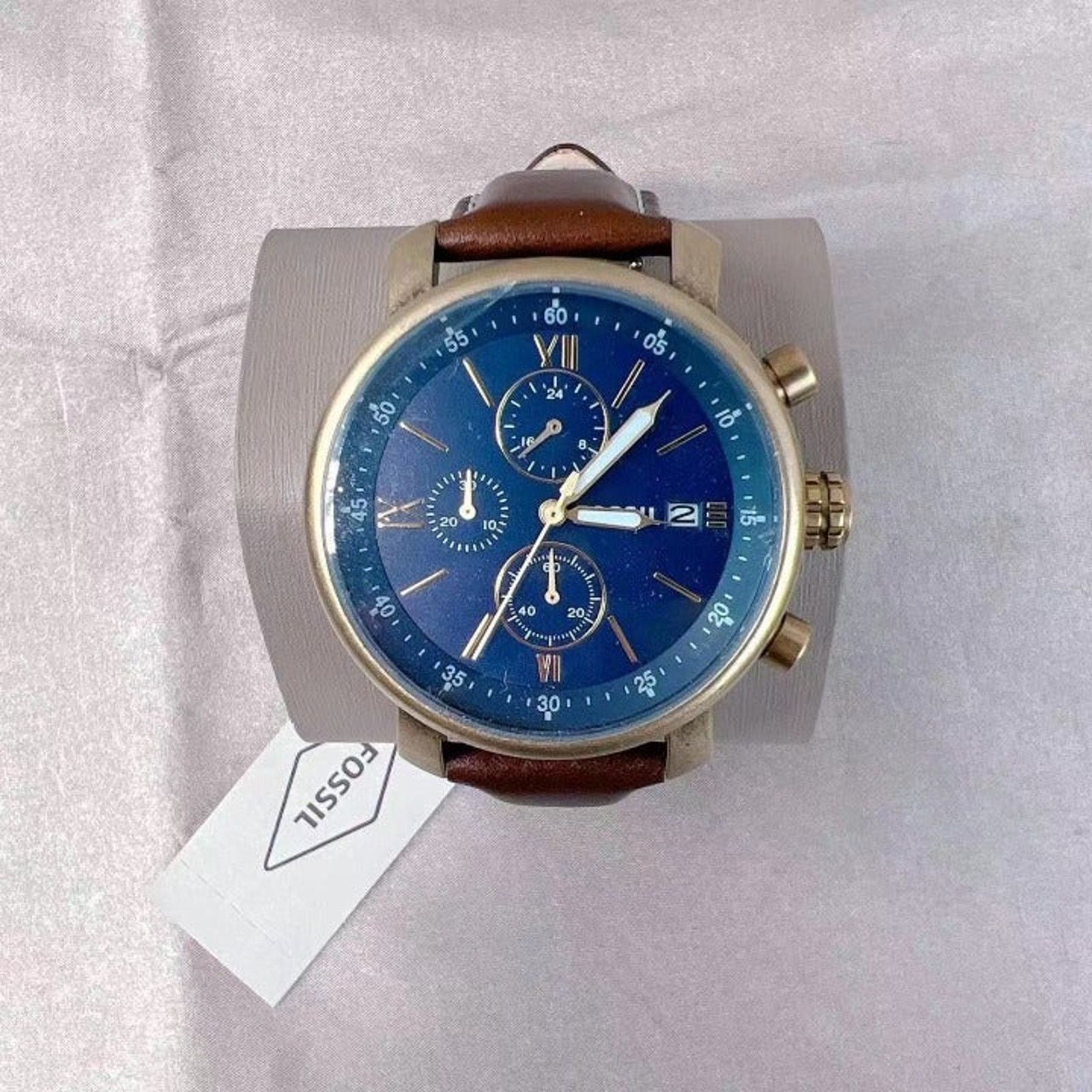 Fossil Fossil BQ2099 Rhett Chronograph Brown Leather Watch Size ONE SIZE - 2 Thumbnail