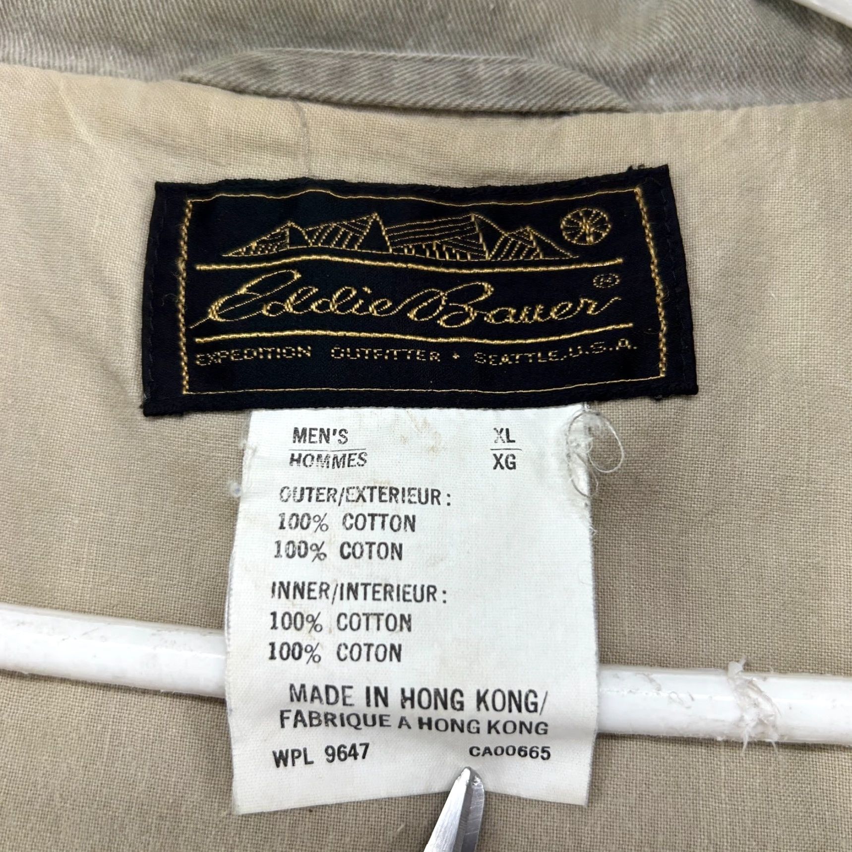 Eddie Bauer VINTAGE Eddie Bauer Vest Mens XL Beige Cotton Utility Pockets 90s Down Zip Pockets Military 90s Mens Size US XL / EU 56 / 4 - 4 Thumbnail