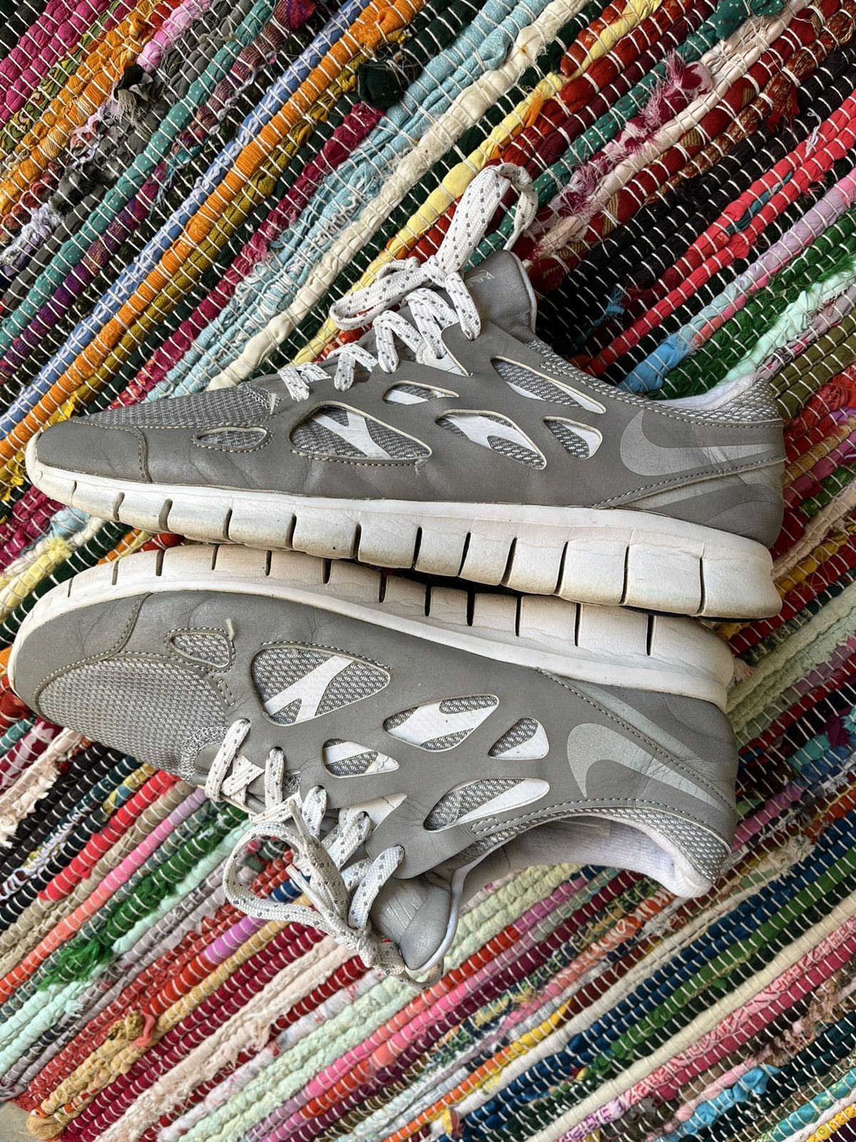 Nike × Vintage Rare Nike Free Run 2.0 Shield reflective gorpcore 3M acg Size US 11 / EU 44 - 4 Thumbnail