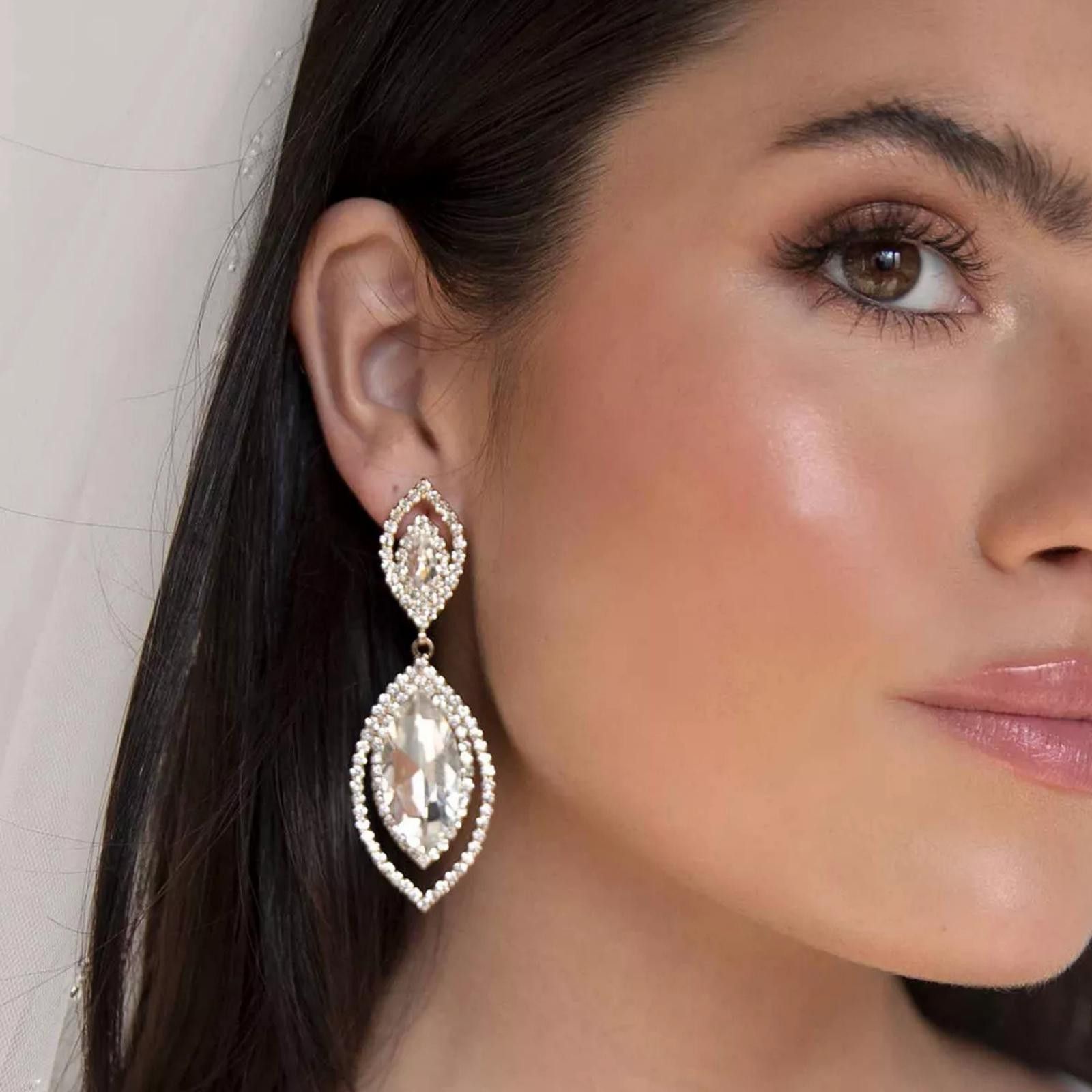 Other ETTIKA Timeless Crystal Dangle Earrings in 18K Gold Plating Size ONE SIZE - 2 Thumbnail