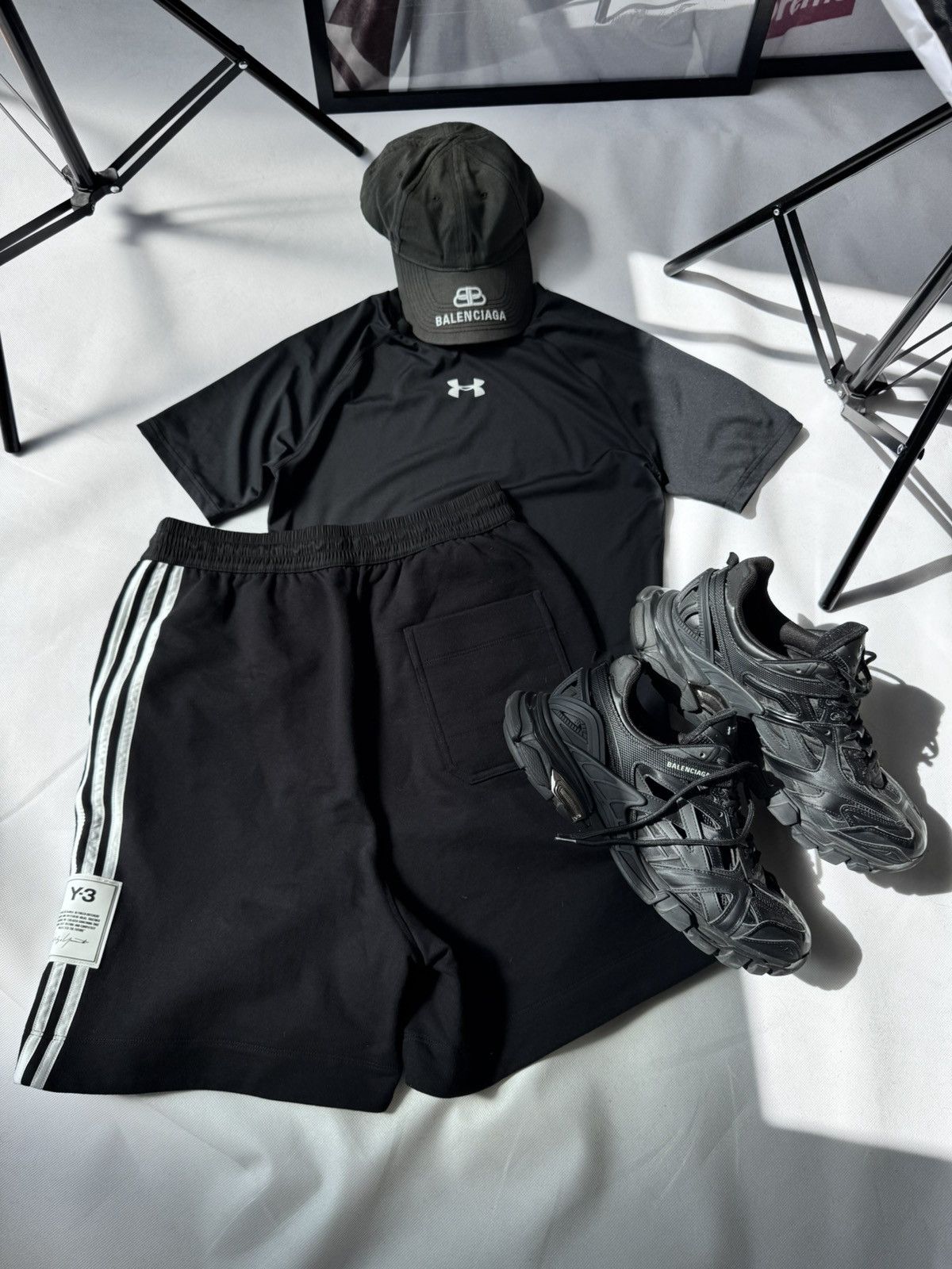 Yohji Yamamoto Vintage Y2K Adidas Pinterest Shorts Streetwear 90s Size US 32 / EU 48 - 3 Thumbnail