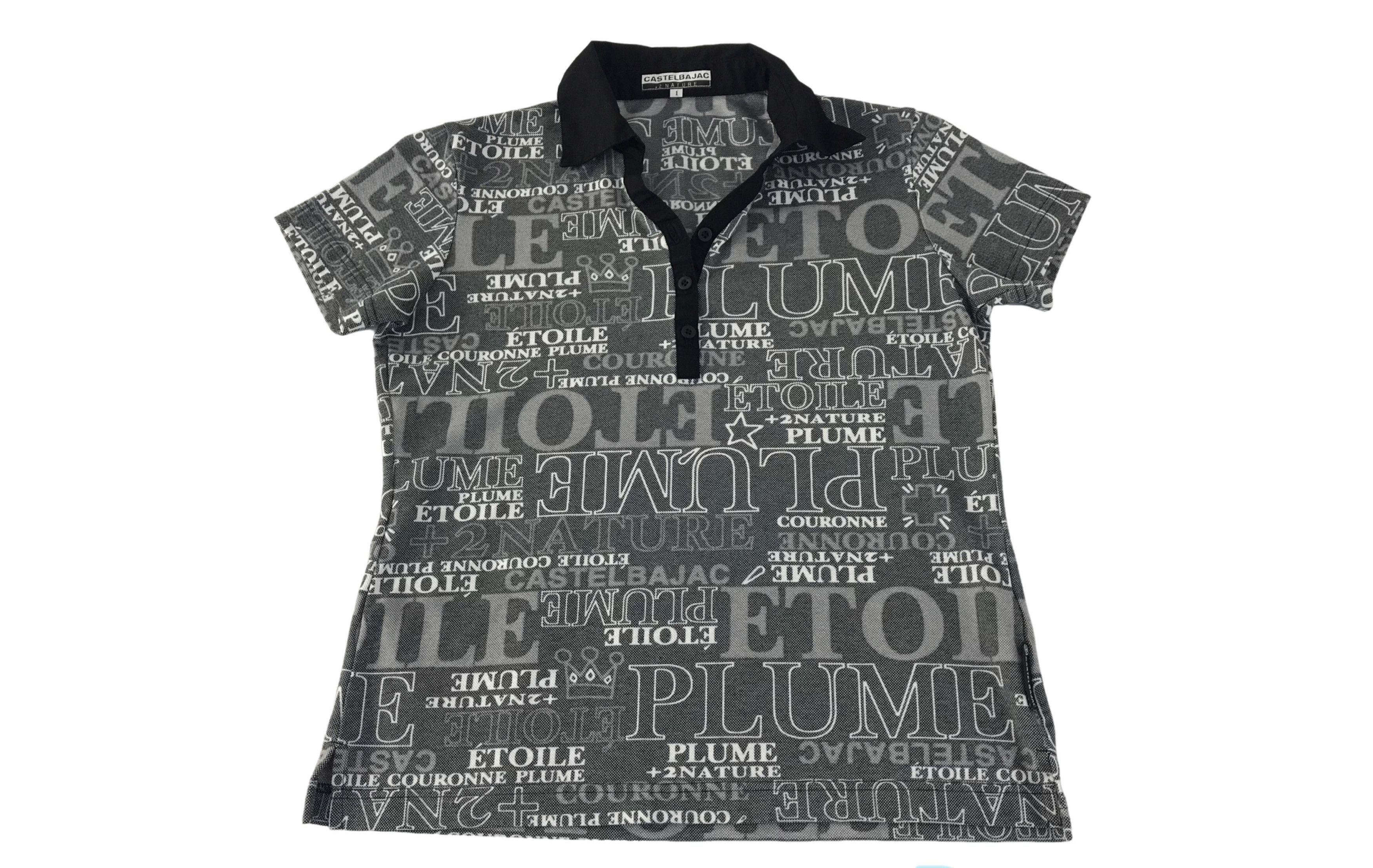 Jean Charles De Castelbajac JC Castelbajac +2 Nature Spell Out Polo Tee T-shirt Size S / US 4 / IT 40 - 1 Thumbnail