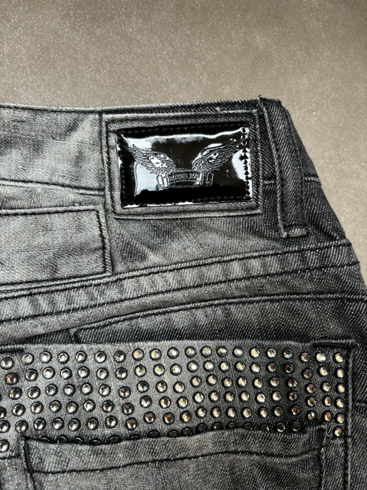 Robins Jeans Robins Jeans - Grey Rhinestone Size US 29 - 11 Thumbnail