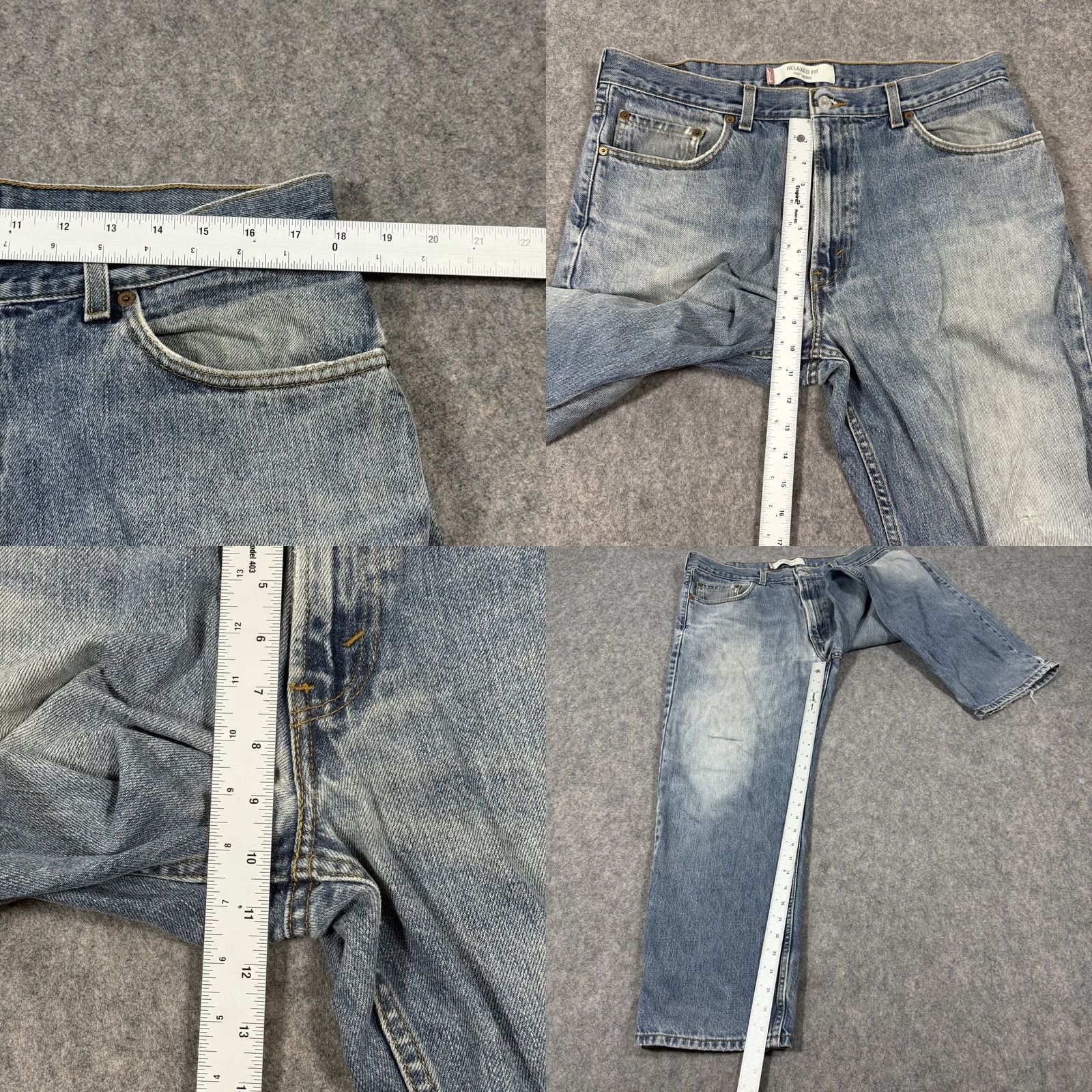 Levi's Levis 550 Jeans Mens 36x28 Blue Denim Vintage 90s Relaxed Fit 5-Pocket City Grunge Retro USA 90s Mens Jeans Size US 36 / EU 52 - 8 Thumbnail