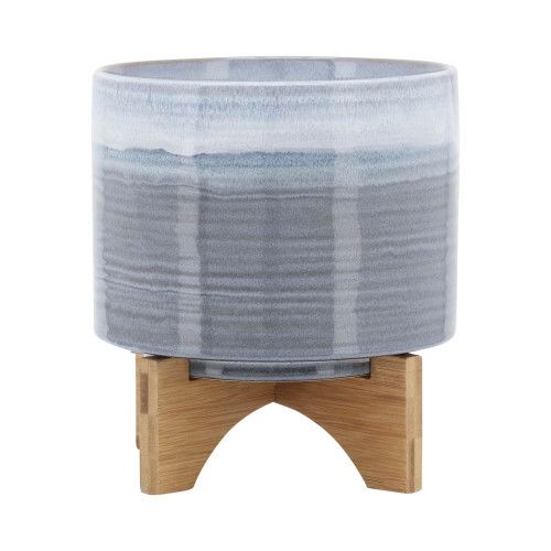 Designer × Homemade CERAMIC 8" PLANTER ON STAND, BLUE FADE Size US L / EU 52-54 / 3 - 1 Thumbnail