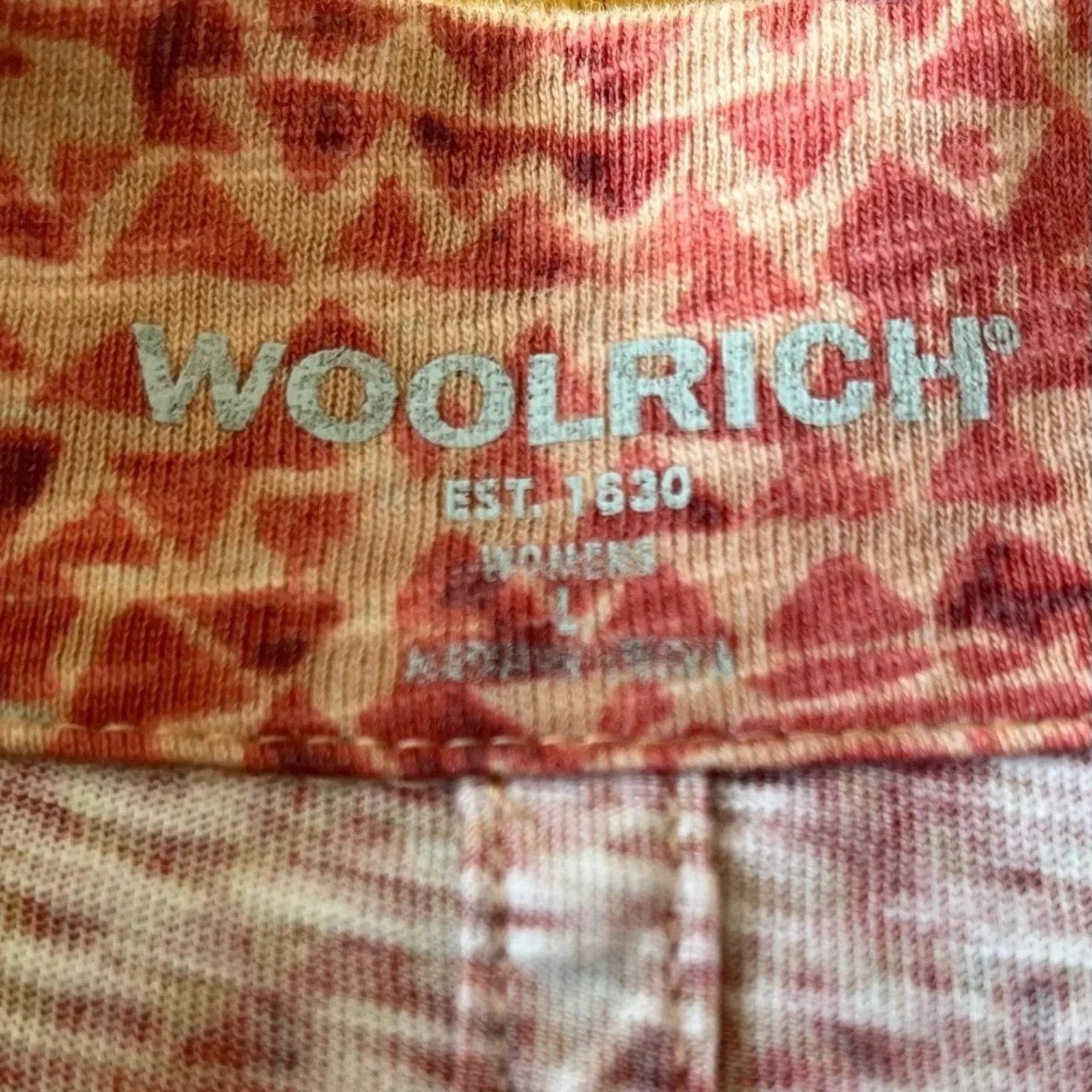 Woolrich Woolen Mills Woolrich red & beige short sleeve shirt, size Large. Size L / US 10 / IT 46 - 3 Thumbnail