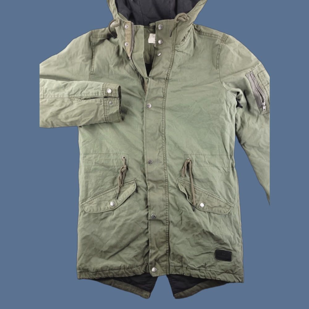 Cotton On Cotton On Coat Womens S Green Trench Canvas Long Winter Vintage No Size S / US 4 / IT 40 - 1 Thumbnail
