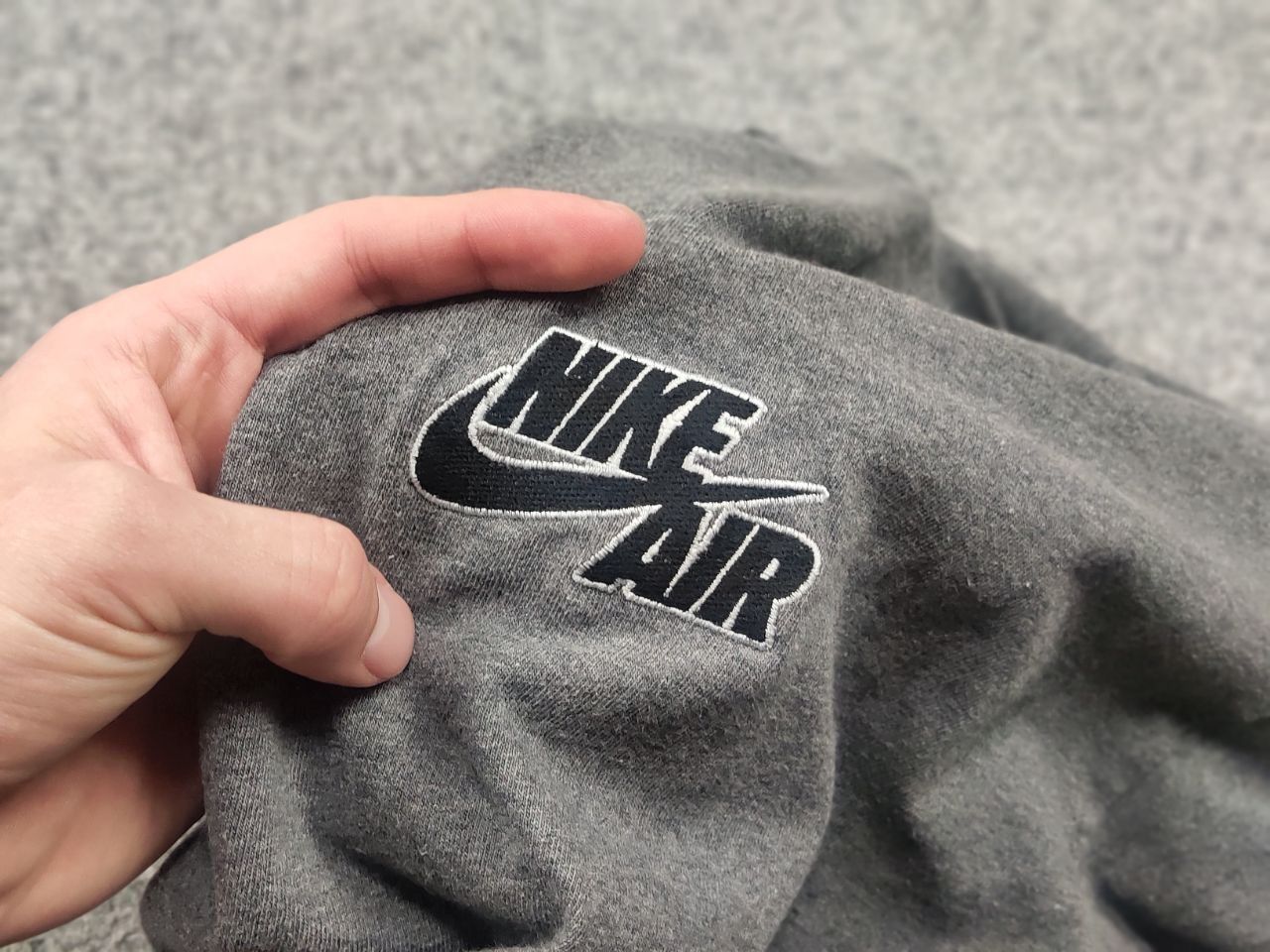 Nike Vintage 90's Nike Air Gray Oversized Long sleeve Y2K Style Size US XL / EU 56 / 4 - 11 Thumbnail