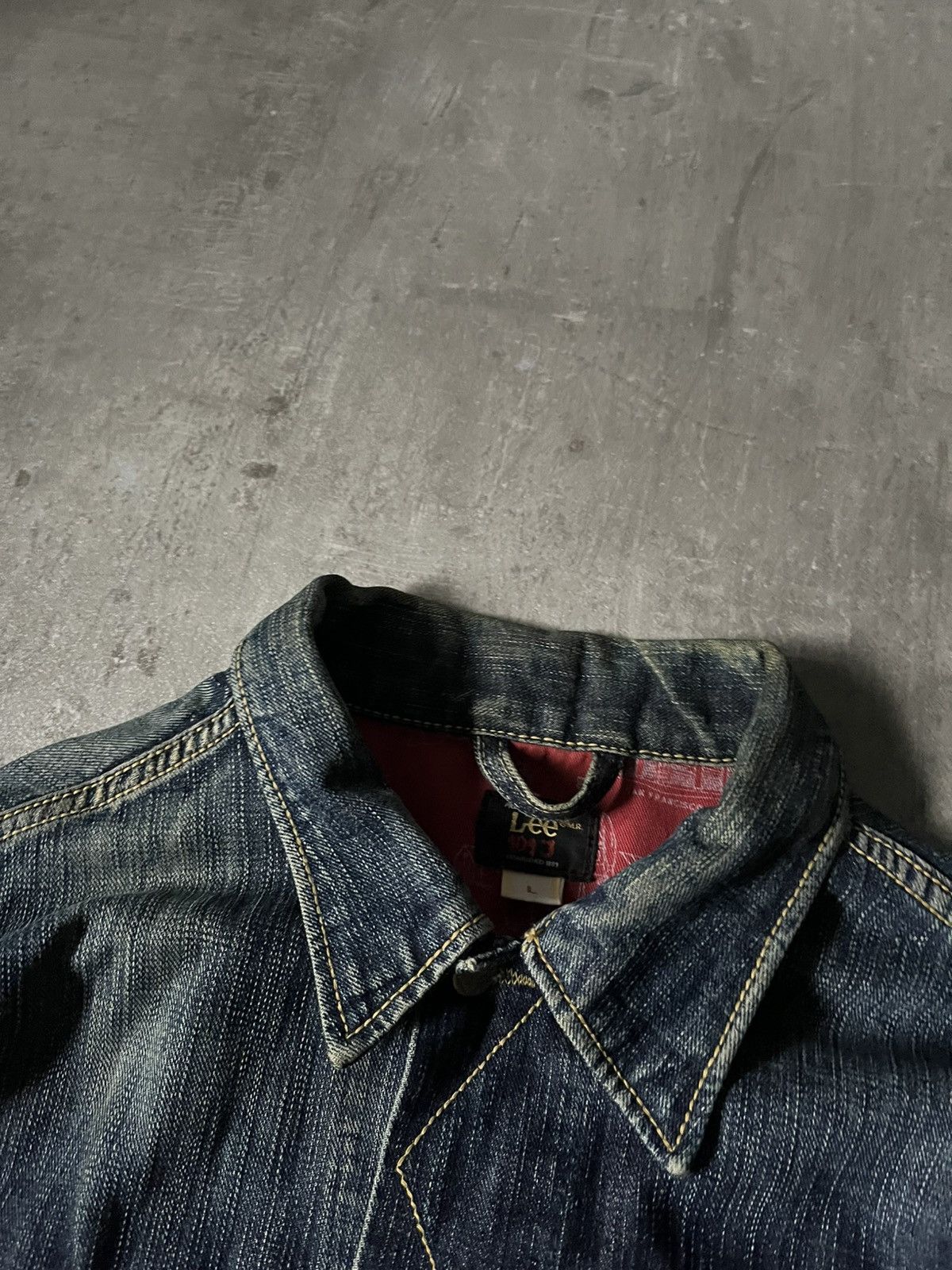 Lee Lee 100 J denim jacket navy very rare 70s Size US L / EU 52-54 / 3 - 7 Thumbnail