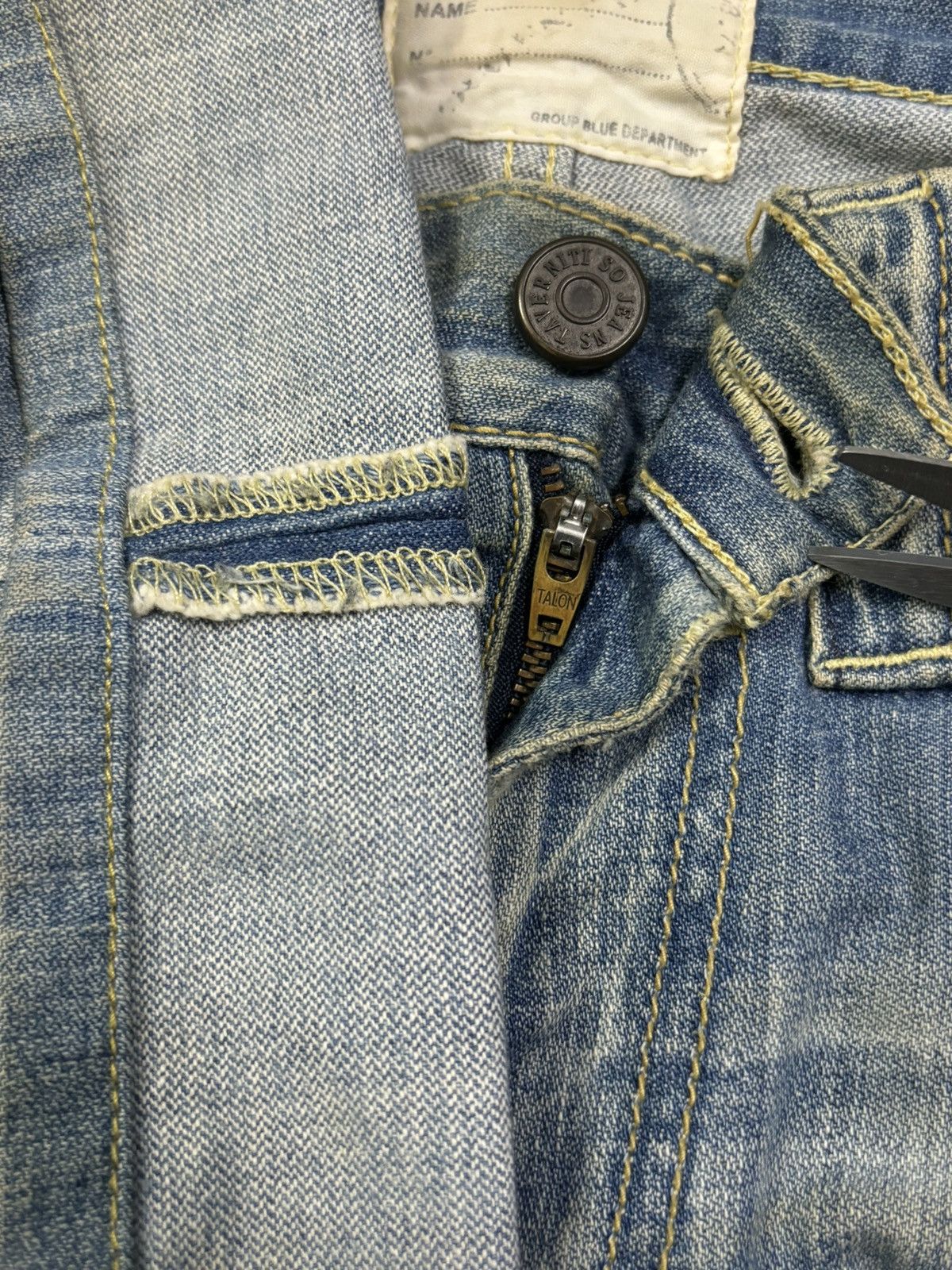 Tornado Mart Vintage Taverniti Sacha Mud Wash Flare Distressed Jeans Size US 32 / EU 48 - 4 Thumbnail