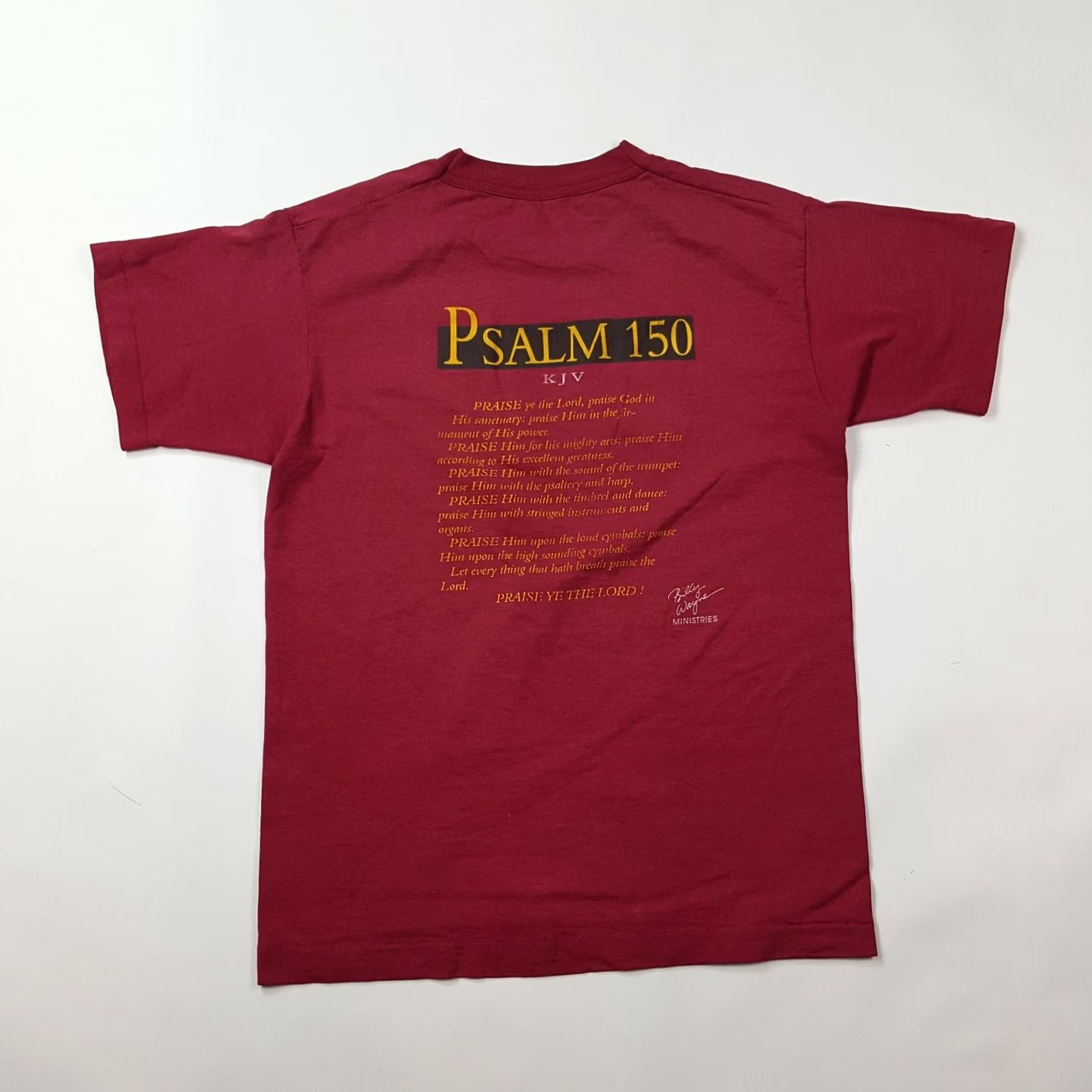 Fruit Of The Loom VINTAGE Hymns Men's T-Shirt Short Sleeve Jesus Religious 90s Retro USA Psalm Red Size S Fruit of the Loom Size US S / EU 44-46 / 1 - 5 Thumbnail