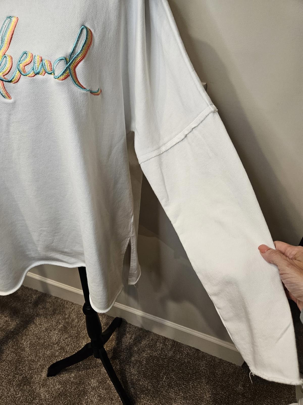 Designer Crown & Ivy Oversized 'Weekend' Long Sleeve Beach Coverup Size XL / US 12-14 / IT 48-50 - 3 Thumbnail