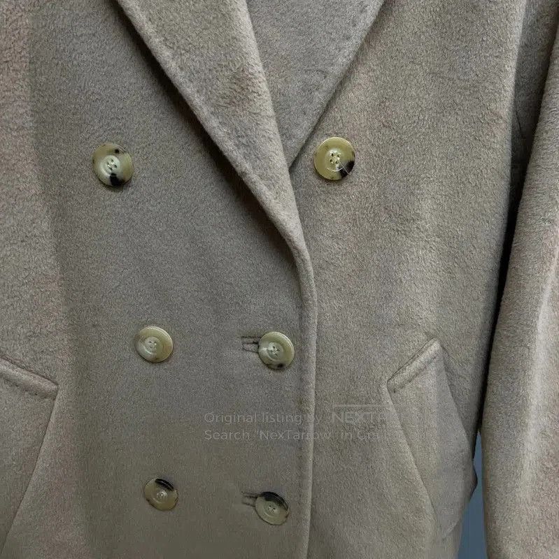 Max Mara MaxMara Cashmere Double-Breasted Coat for Women . Size XXS / US 00 / IT 34 - 3 Thumbnail