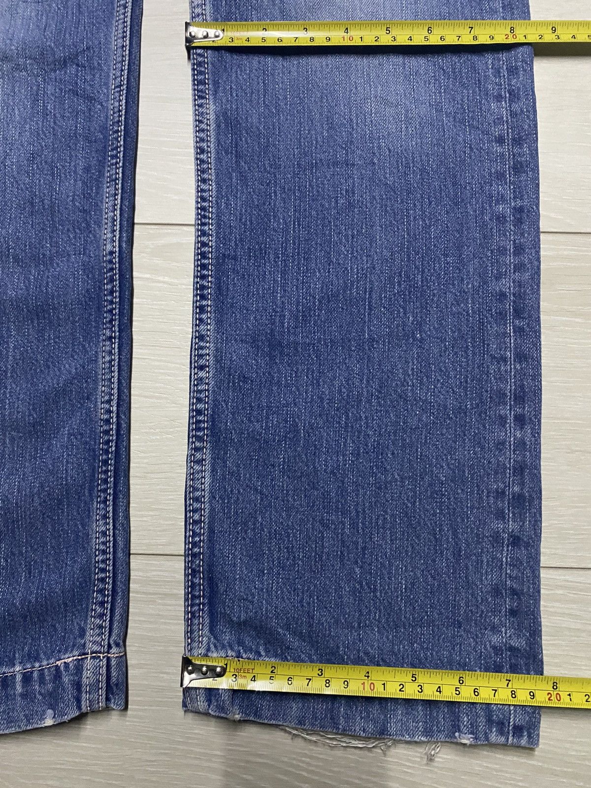 Vintage Japanese Brand Faded Wash Distressed Slim Straight