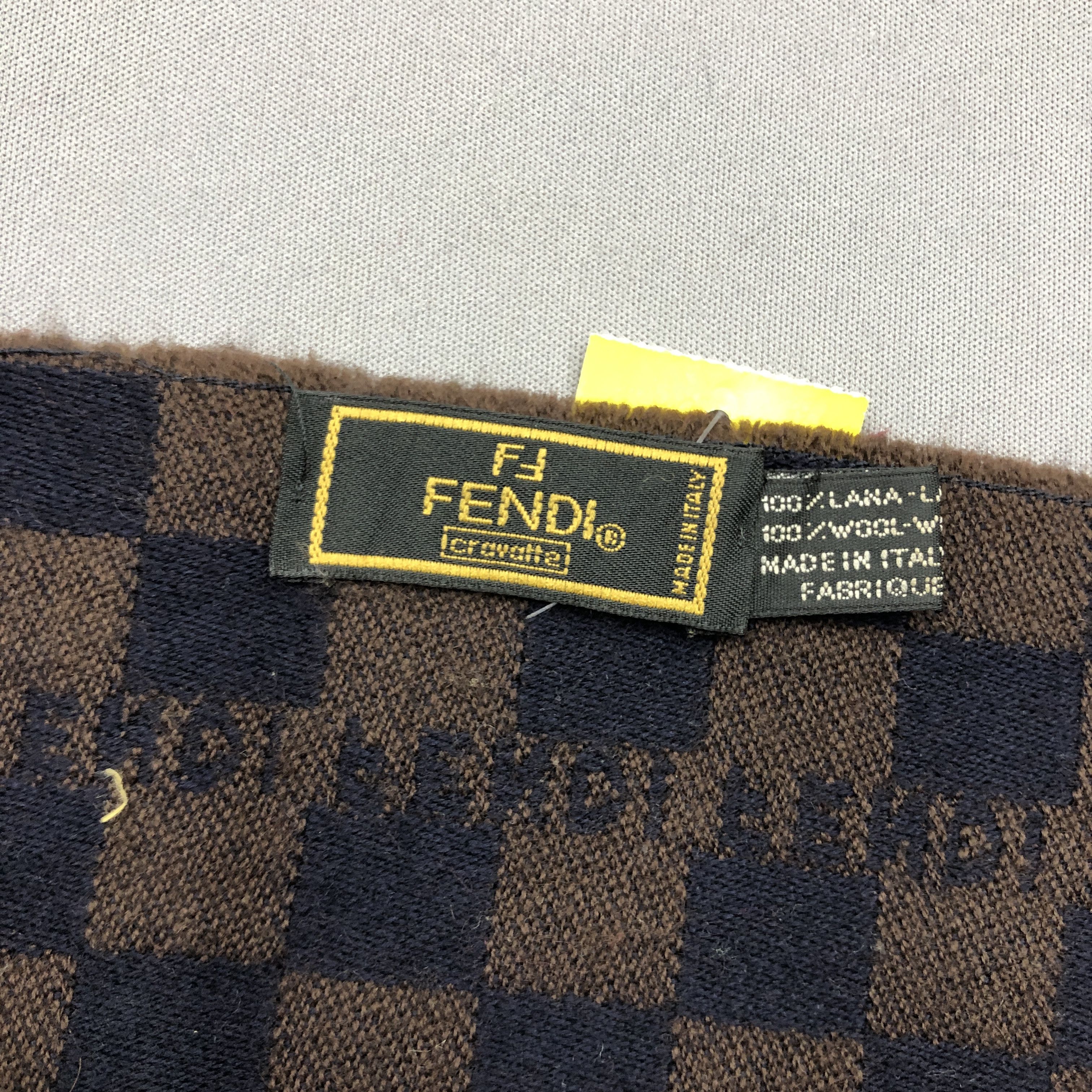 Fendi Vintage Fendi Scarf Fendi Zucca FF Check Wool Scarves Size ONE SIZE - 5 Thumbnail