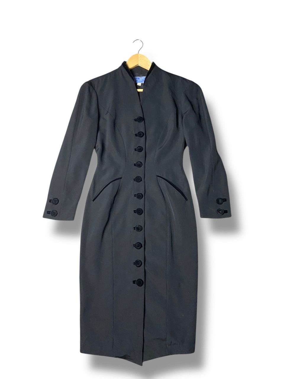 Thierry Mugler Vintage Thierry Mugler Buttoned Dress Coat (156) Size XS / US 0-2 / IT 36-38 - 2 Thumbnail