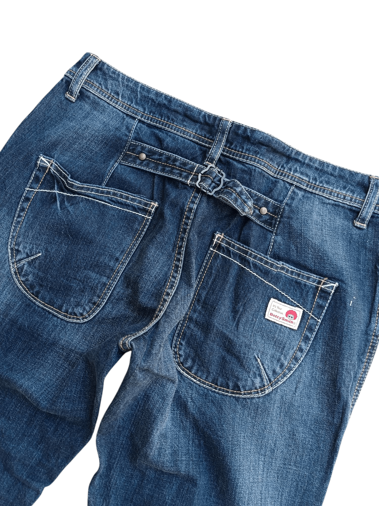 Designer Betty Smith Japan Brand With Buckle Back Denim E269 Size US 32 / EU 48 - 11 Thumbnail