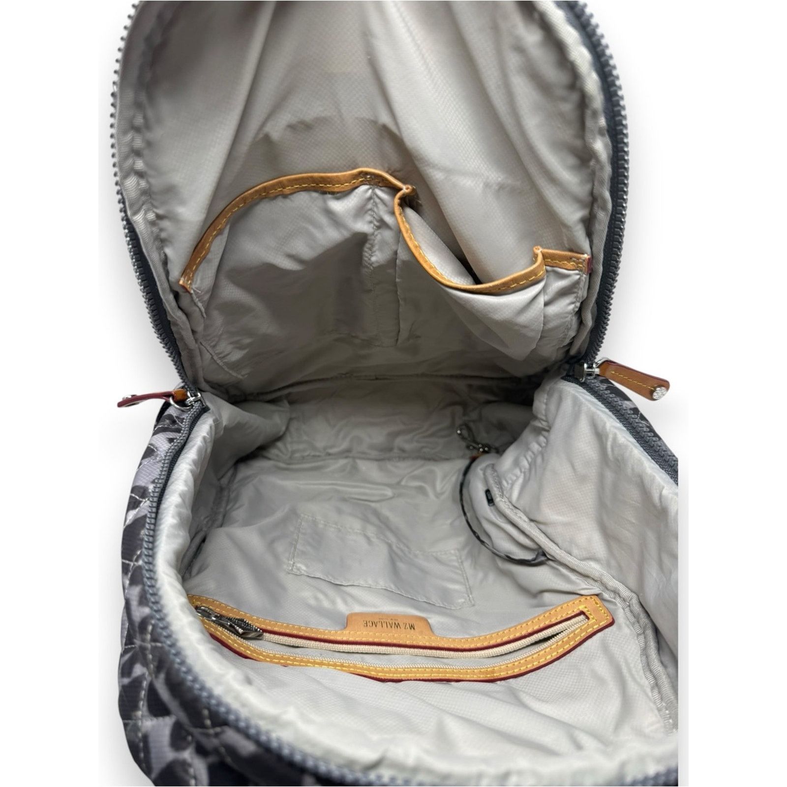 MZ Wallace MZ Wallace City Backpack Gray Leopard Zippered Quilt Mini Size ONE SIZE - 6 Thumbnail