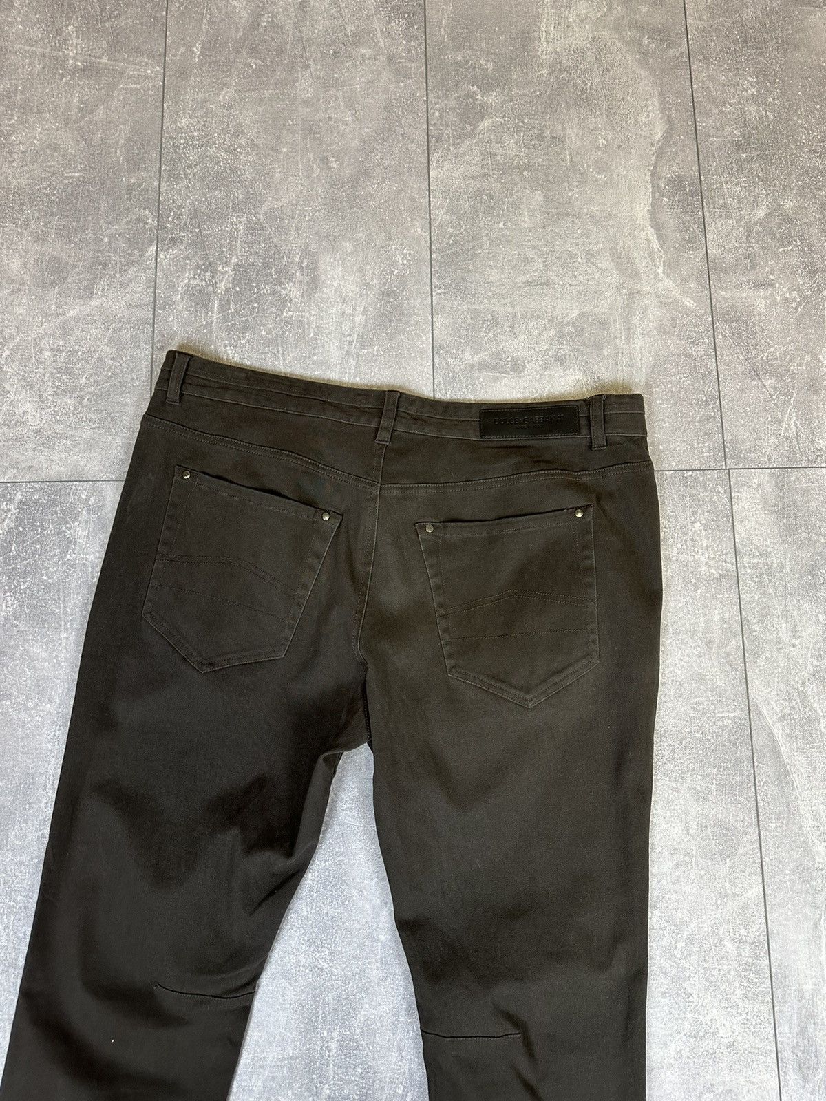 Dolce & Gabbana Black Polyester Tapered Formal Men Dress Pants