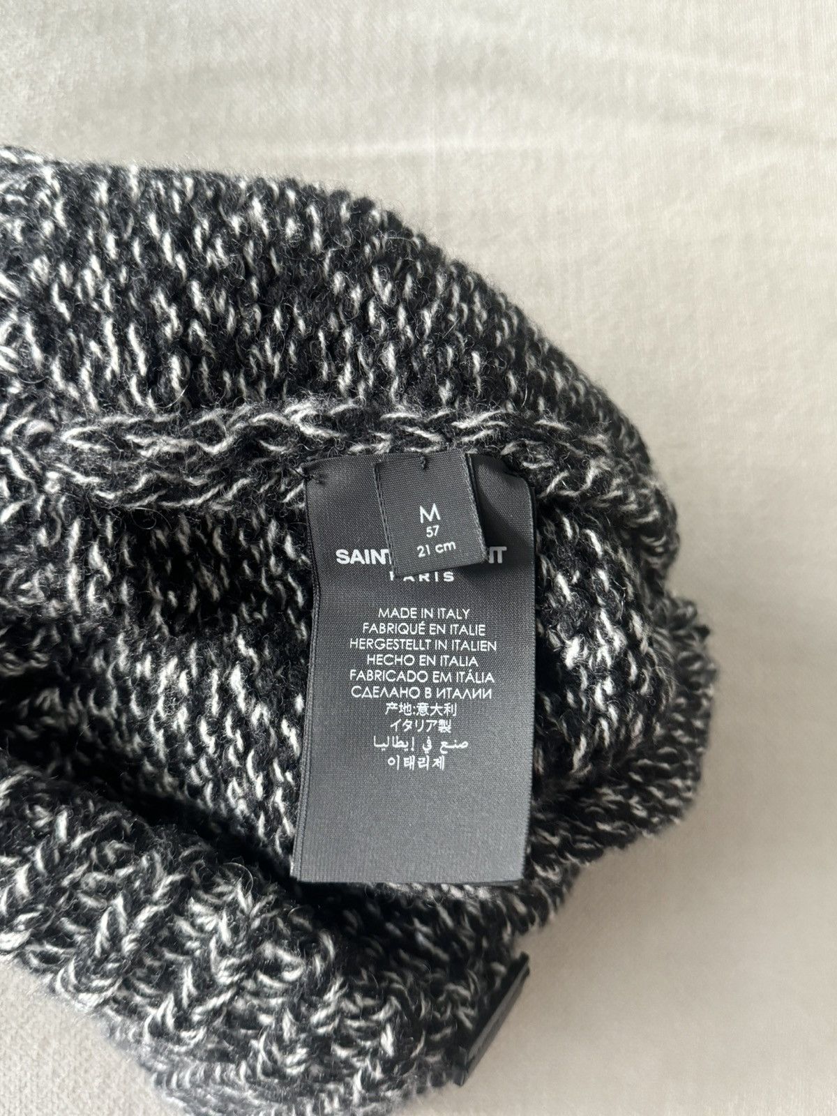 Saint Laurent Paris Saint Laurent Chunky Knit Cashmere Wool Beanie Size ONE SIZE - 4 Thumbnail