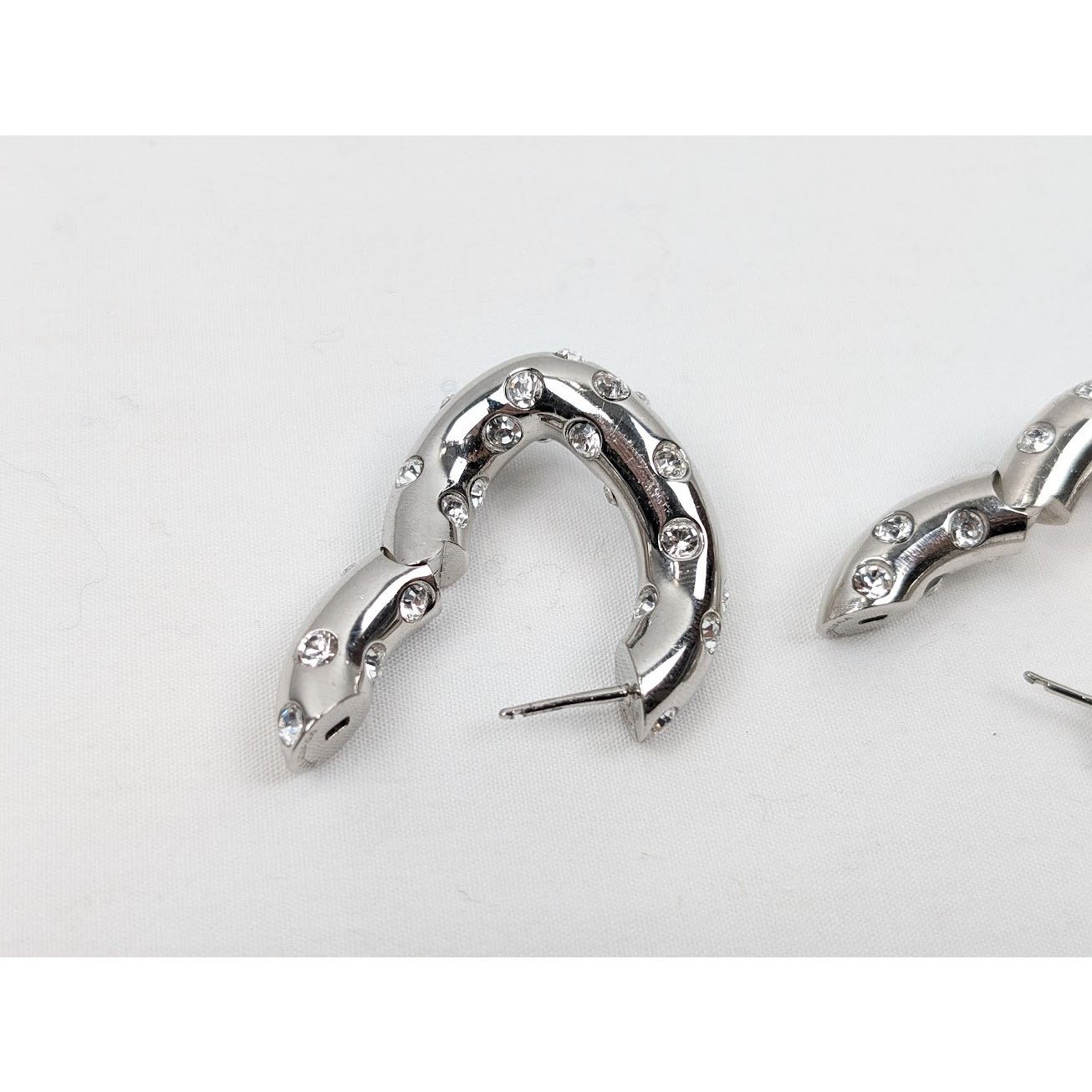 Balenciaga o1rshd1 Size: OS / Crystals Earrings in Silver Size ONE SIZE - 7 Thumbnail