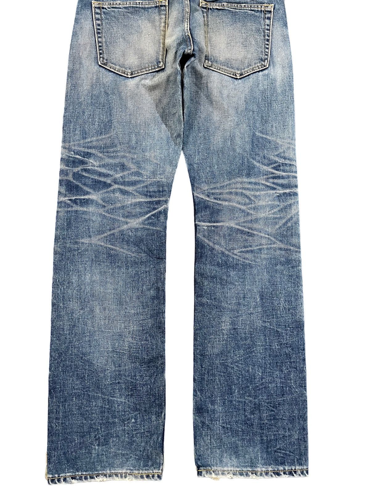 Japanese Brand × Kaihara Denim × Yasuyuki Ishii Vintage Back Number Made in NIPPON Whiskers Distressed Denim Size US 32 / EU 48 - 6 Thumbnail