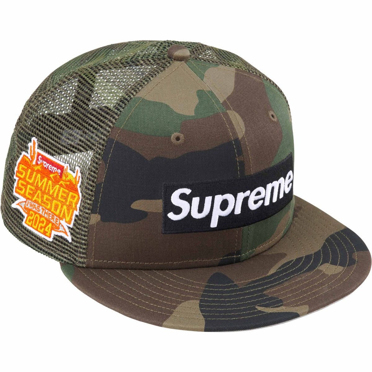 Supreme Box Logo Mesh Back New Era Hat (SS23) Olive - SS23 - GB