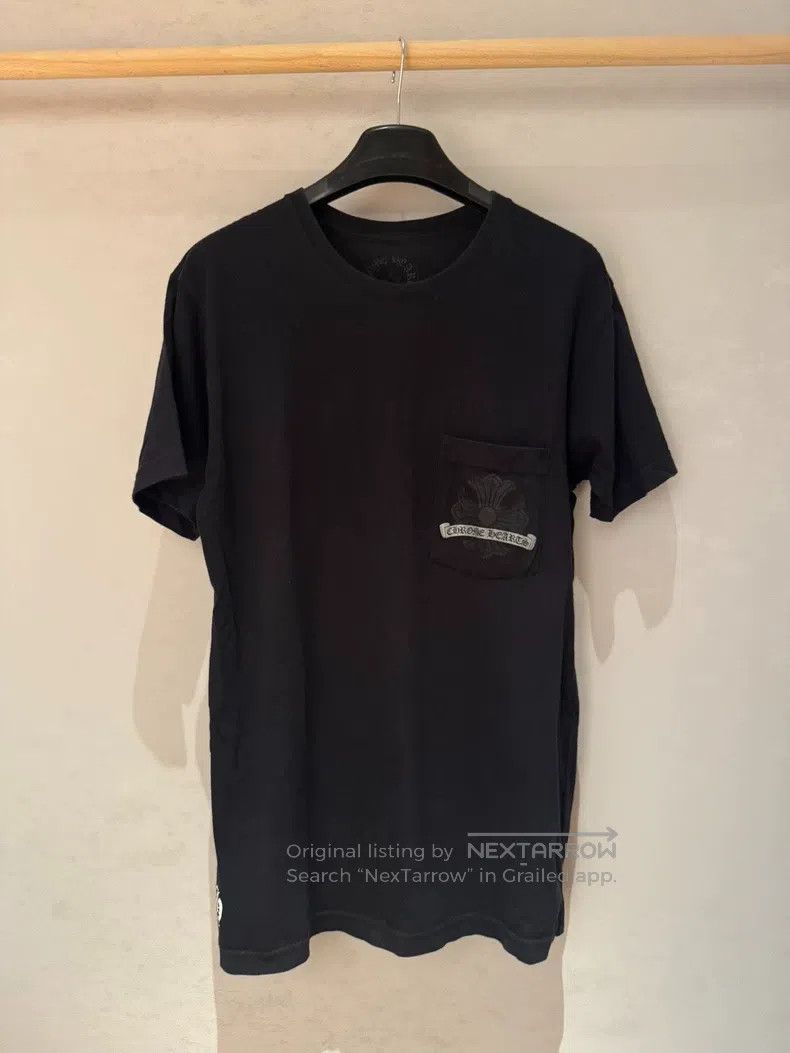 CHROME HEARTS Size M Silver horseshoe logo short sleeve T-s