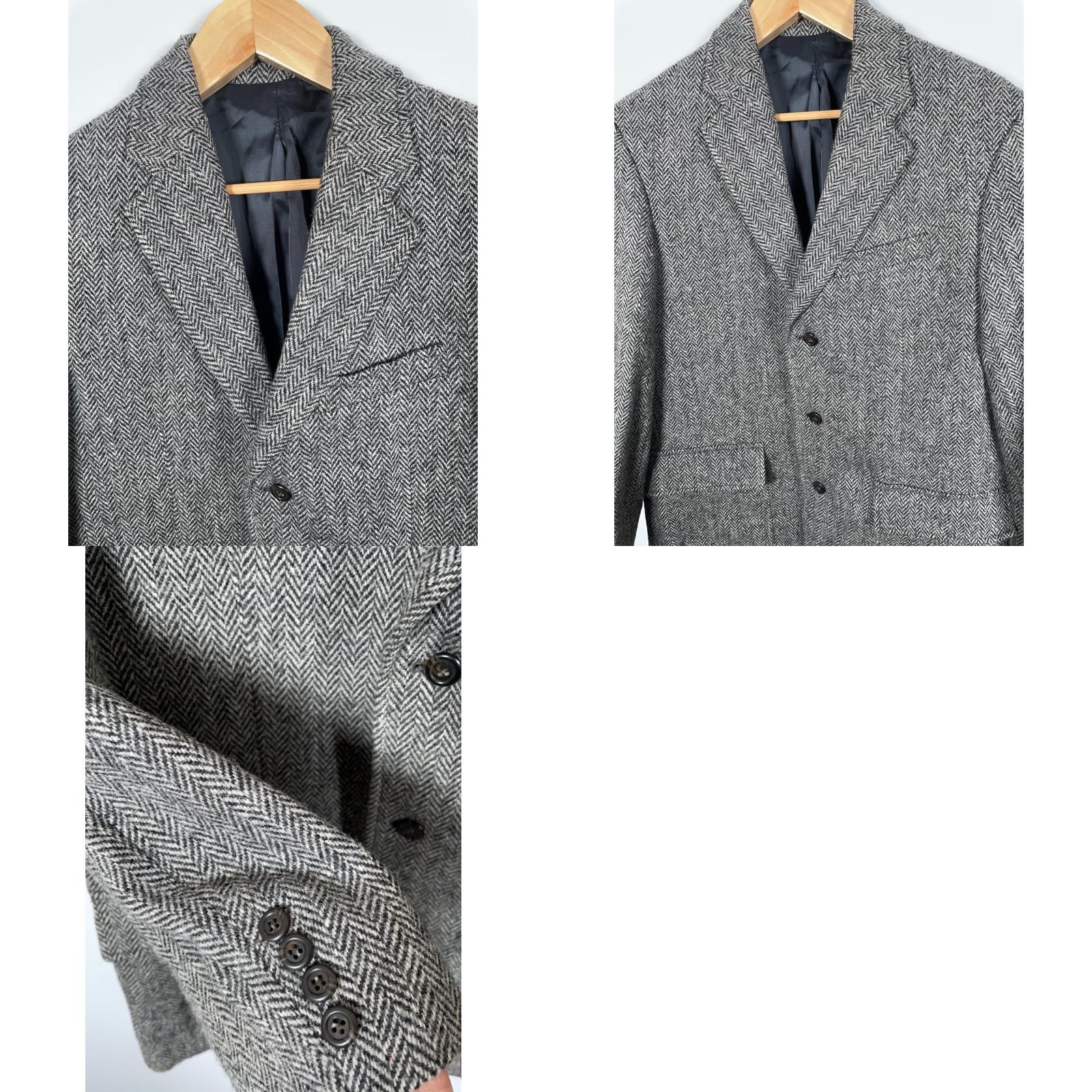 J.Crew J.Crew Harris Tweed Sport Coat Men's Large Gray Herringbone 3 Button Jacket Size US L / EU 52-54 / 3 - 10 Thumbnail