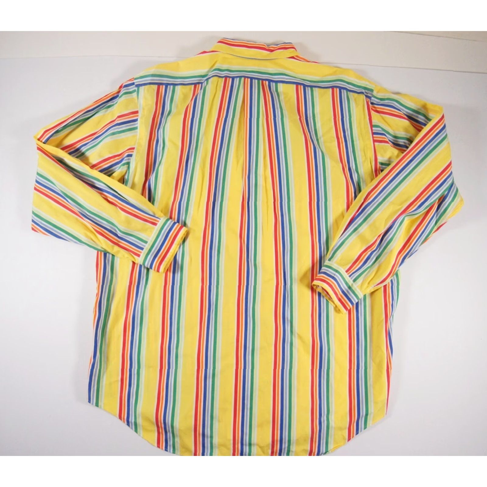 Ralph Lauren VINTAGE Ralph Lauren Men's Button-Down Shirt XL Yellow Striped Classic Fit Preppy All Seasons Size US XL / EU 56 / 4 - 5 Thumbnail