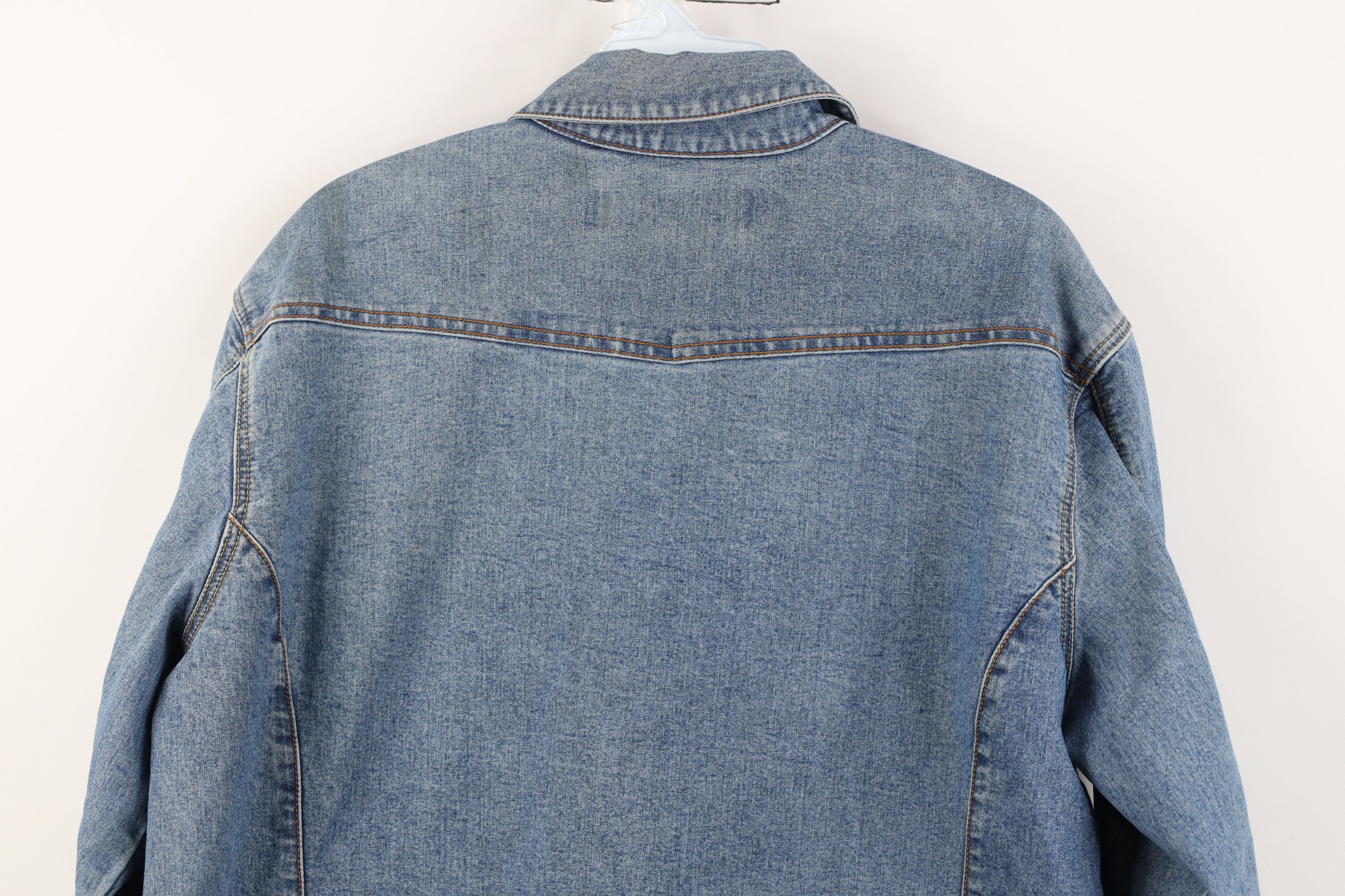 Levi's Vintage Y2K Levis Babydoll Snap Button Denim Shirt Stretch Size XL / US 12-14 / IT 48-50 - 14 Thumbnail