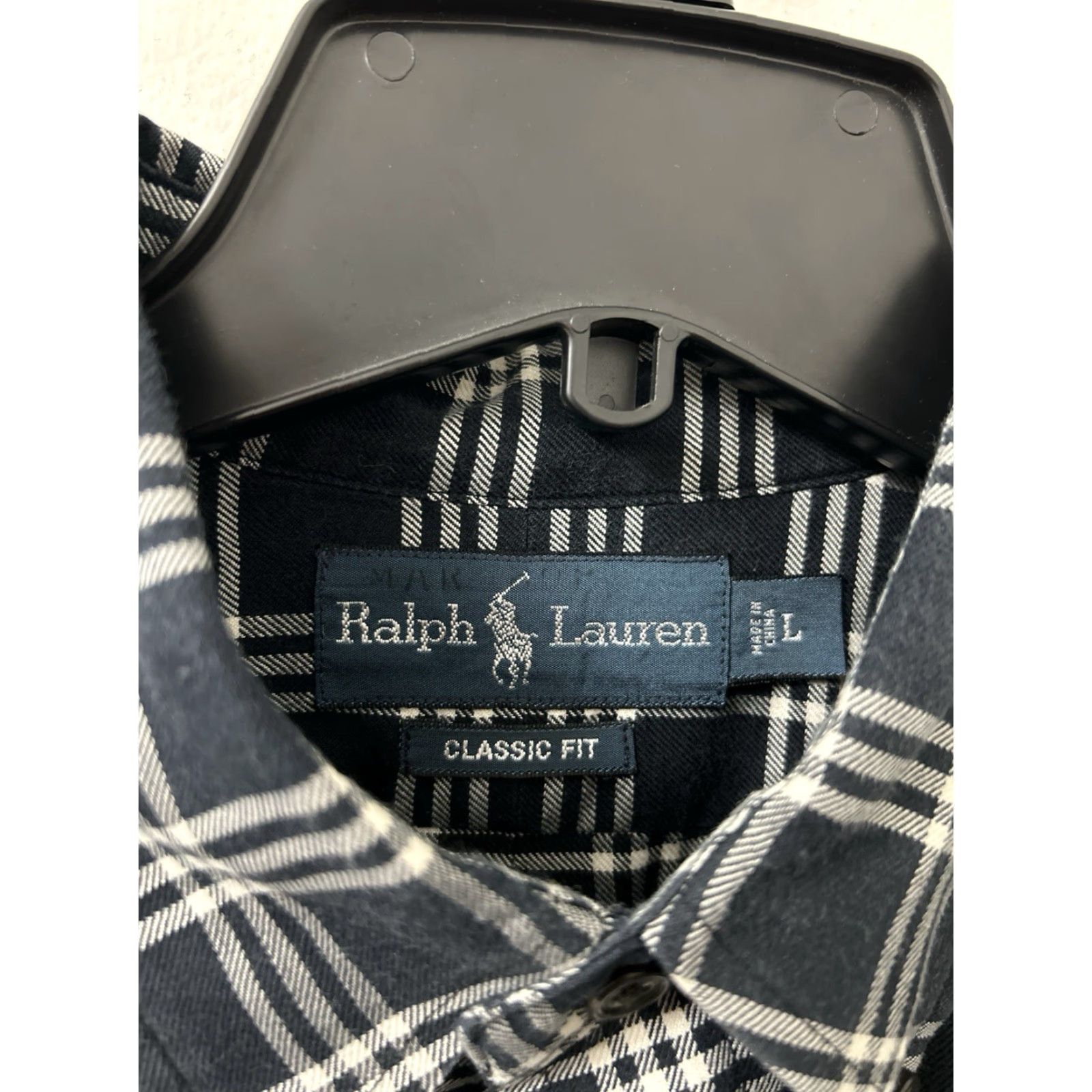 Ralph Lauren VTG Ralph Lauren Shirt Mens L Navy Blue Plaid Classic Fit Button-Down Long Sleeve Size US L / EU 52-54 / 3 - 6 Thumbnail