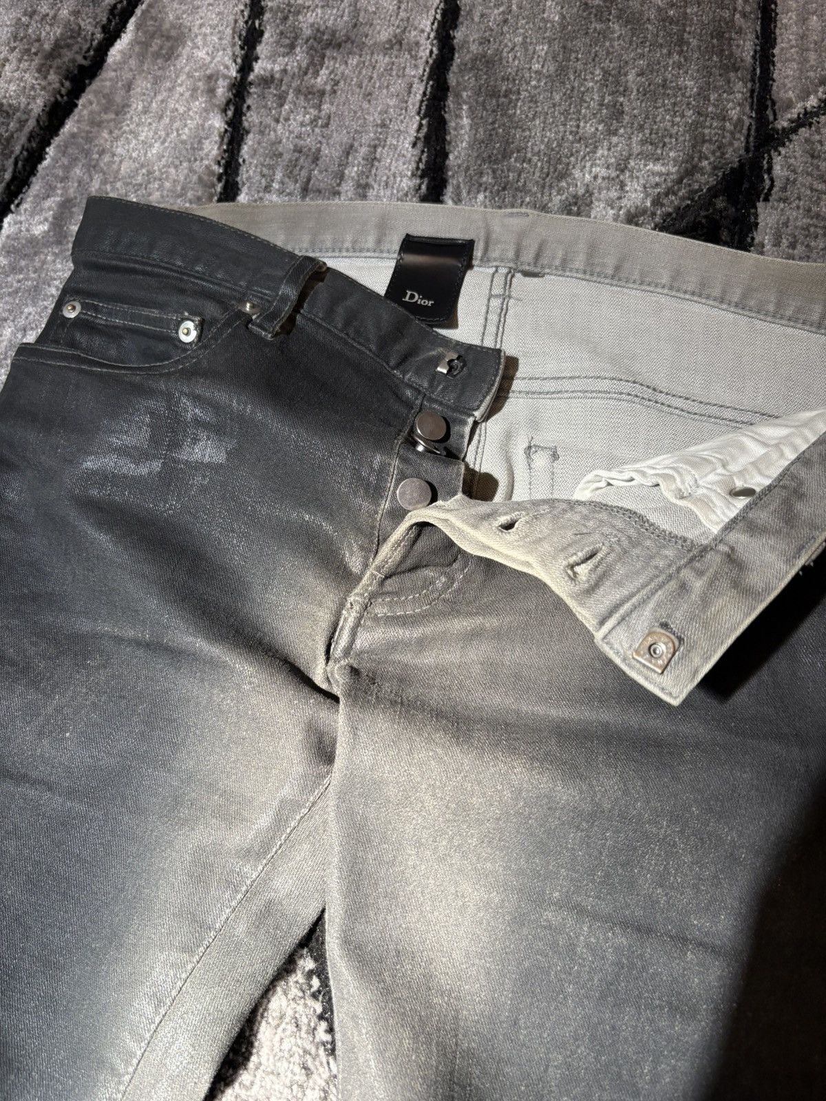 Dior Dior Waxed Gradient Dip Dye Jeans by Kris Van Assche Size US 30 / EU 46 - 4 Thumbnail