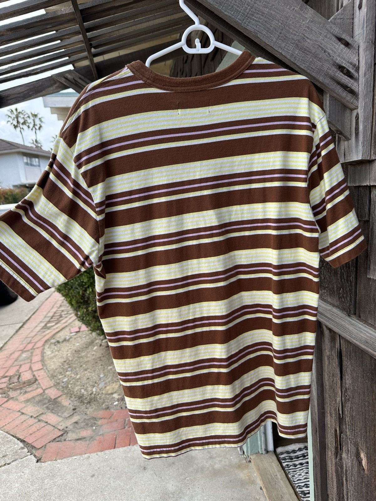 Palace Palace Stripe T-Shirt Brown M Size US M / EU 48-50 / 2 - 3 Thumbnail