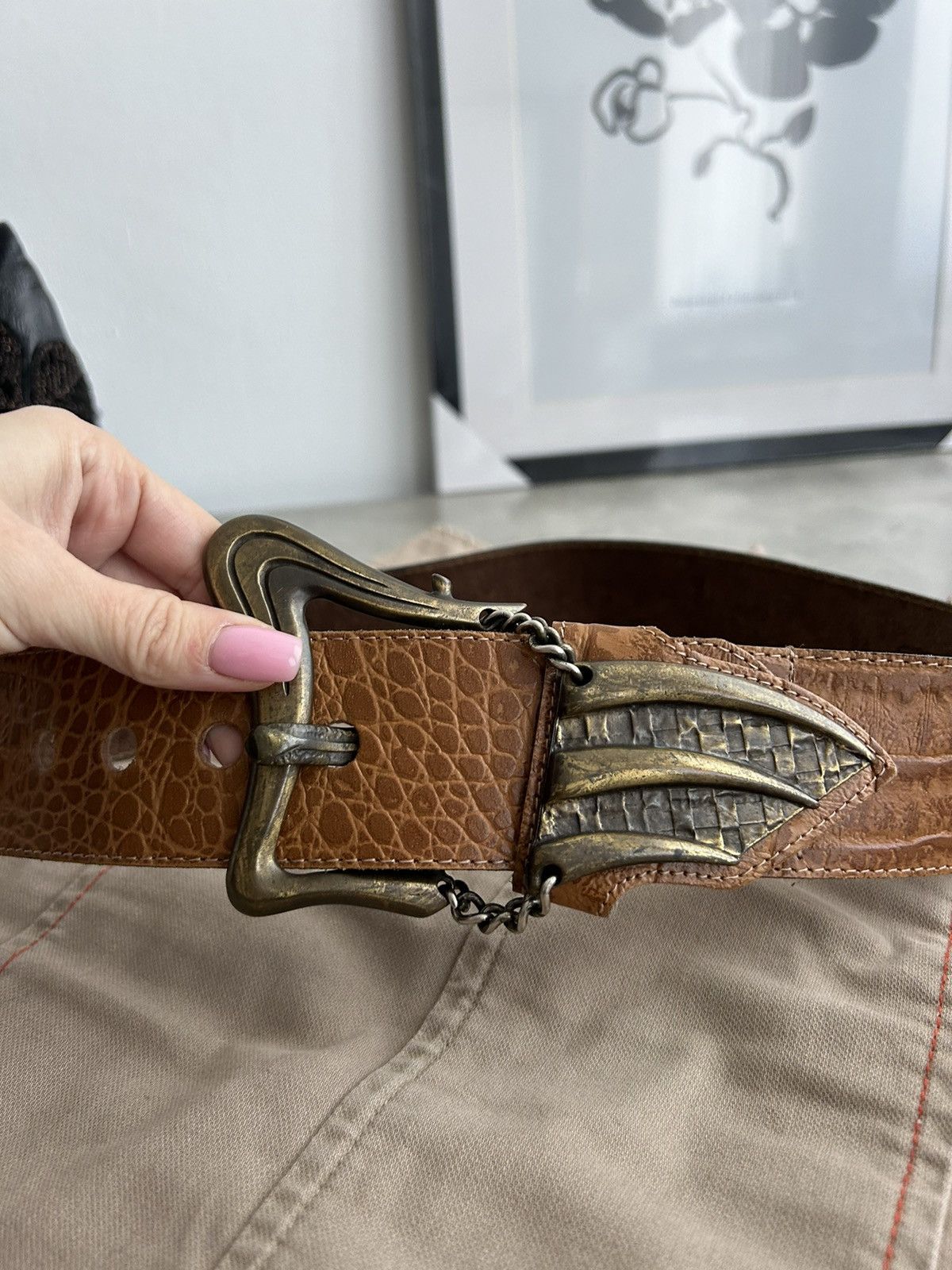Vintage Leather Gorgeous Belt Y2K Size ONE SIZE - 5 Thumbnail