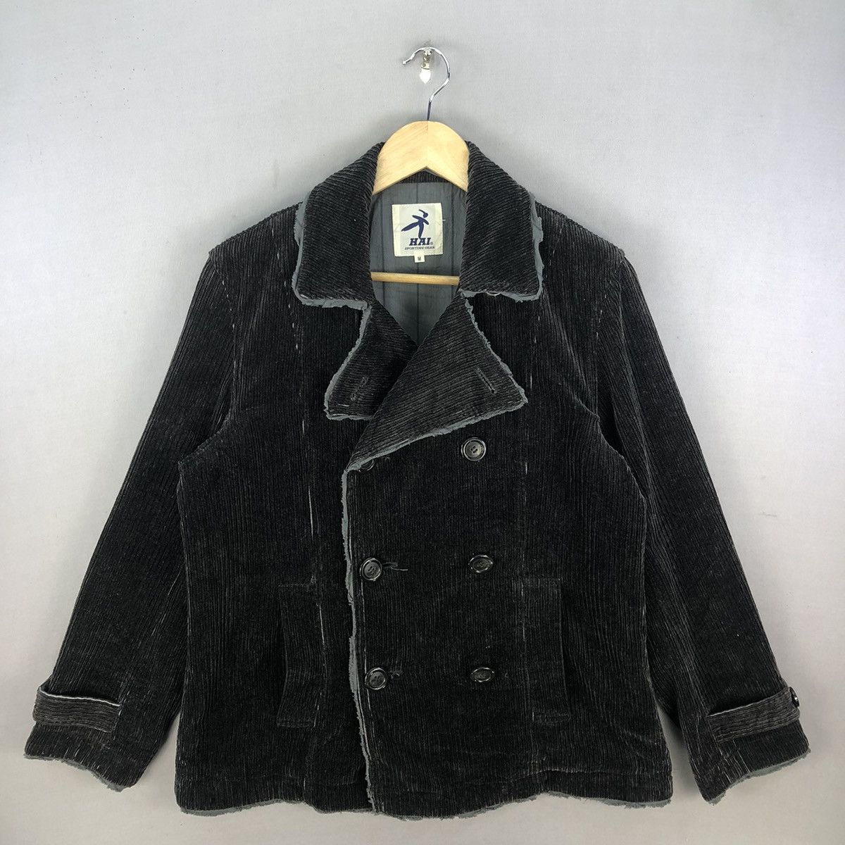 Issey Miyake 1980s HSG by Issey Miyake Double Breasted Corduroy jacket Size US S / EU 44-46 / 1 - 1 Thumbnail