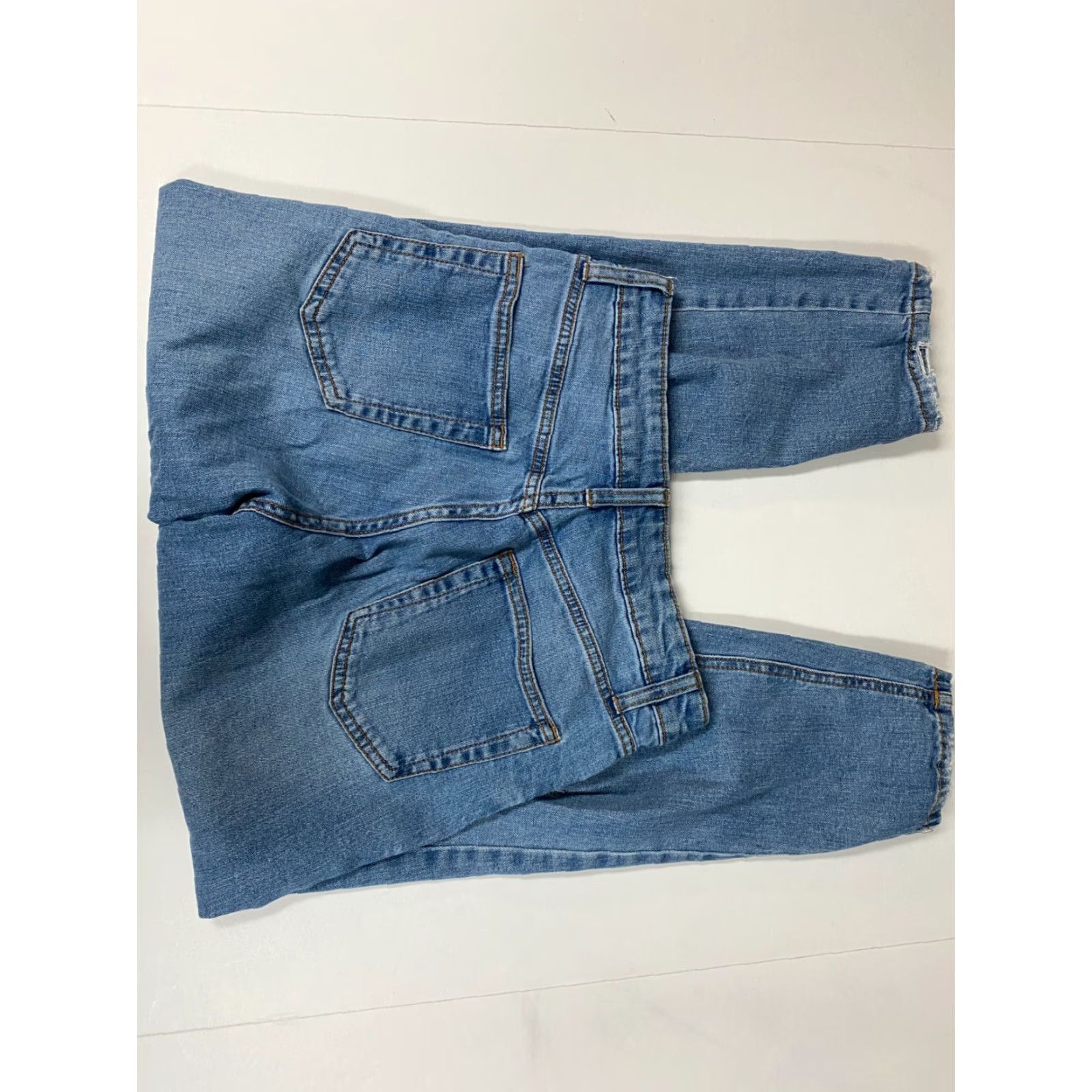Vintage Wild Fable Jeans Womens 00 Blue Light Straight Regular Zip Pockets Cotton Knit Vintage No Size 24" / US 00 / IT 34 - 5 Thumbnail