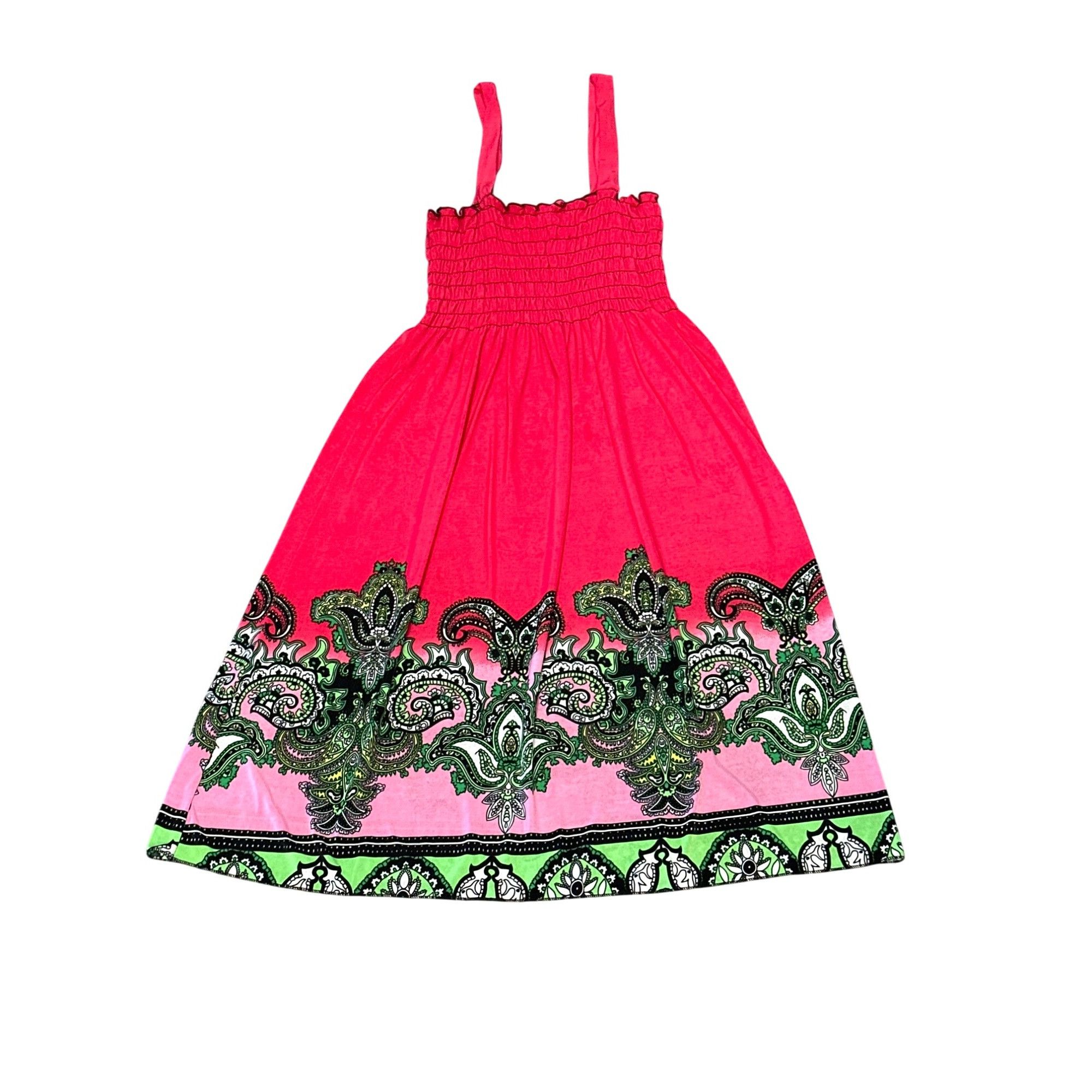 Other Ace Fashion Boho Paisley Bright Pink Print Sundress Sleevele Size XXL / US 16-18 / IT 52-54 - 12 Thumbnail