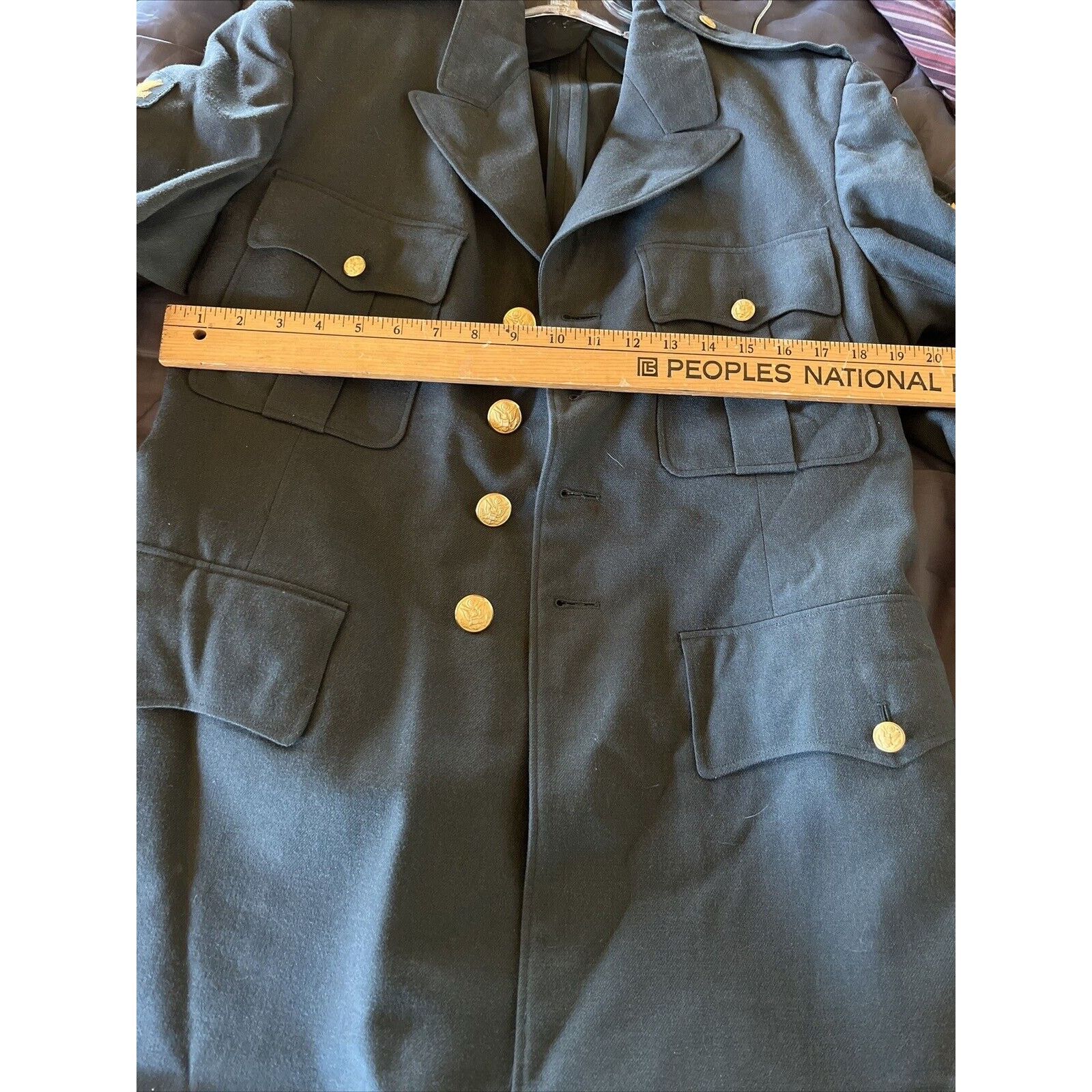 Vintage US Army Class A 1956 Men 40L Olive Green Dress VTG Wool Coat Size US M / EU 48-50 / 2 - 14 Thumbnail
