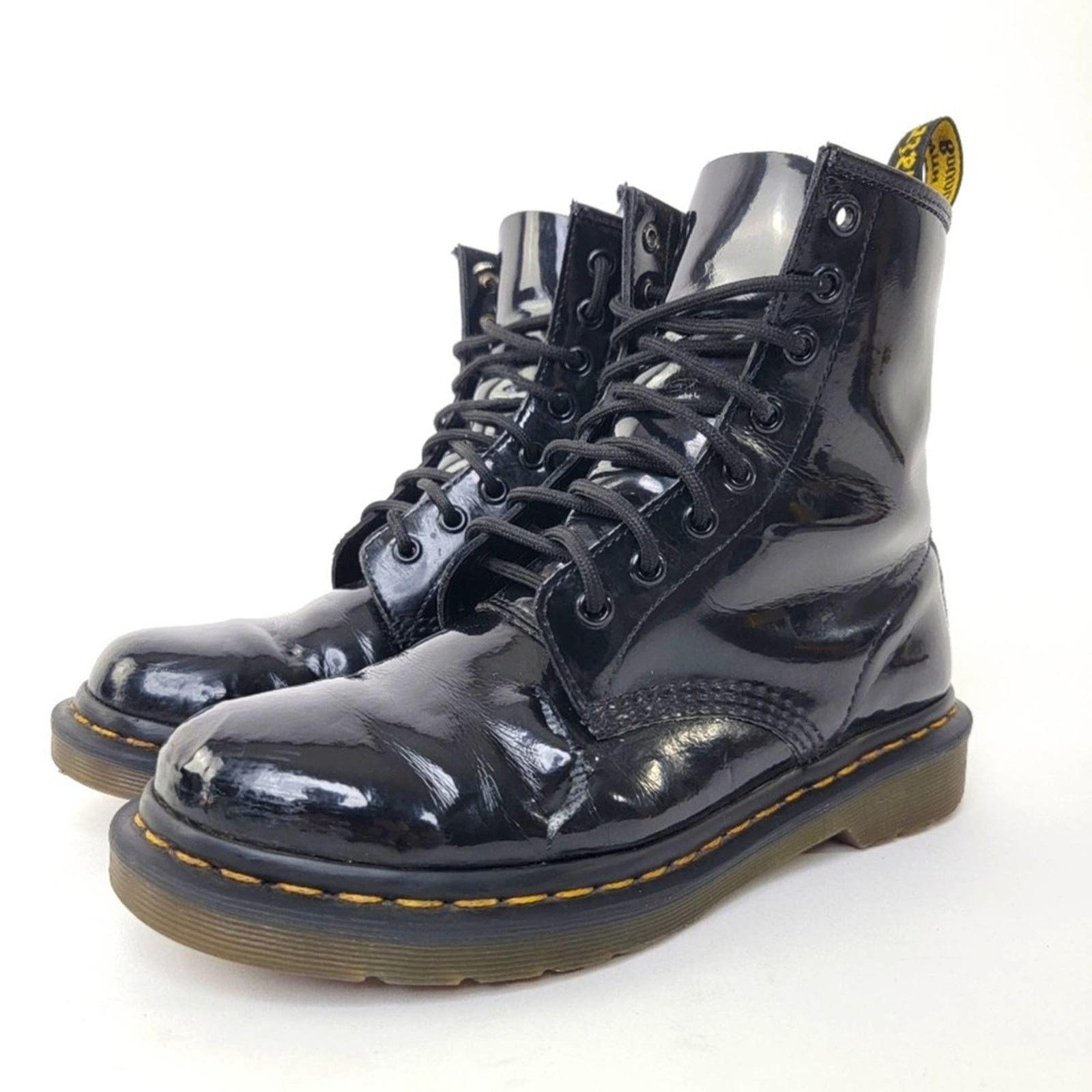 Dr. Martens Dr. Martens 1460 Patent Leather Black Boots - 8 Size US 8 / IT 38 - 1 Thumbnail