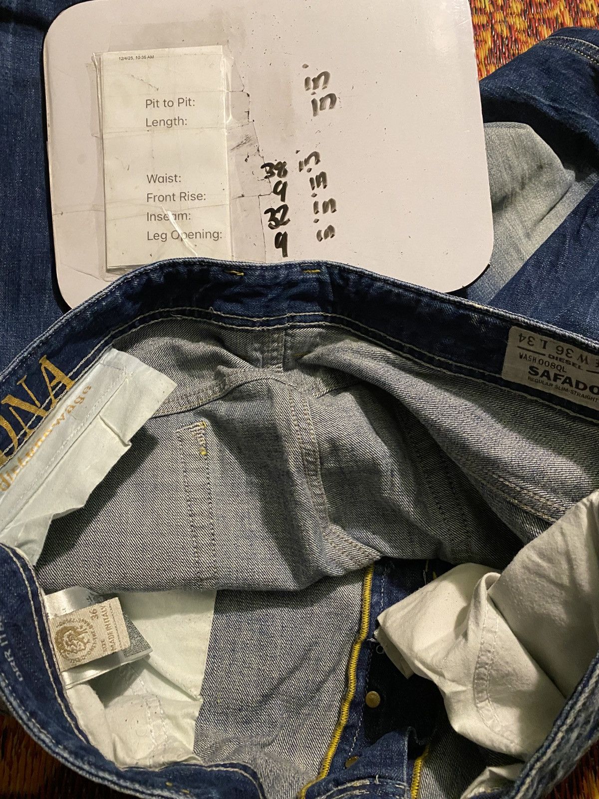 Diesel Diesel Distressed Straight Jeans Size US 38 / EU 54 - 4 Thumbnail