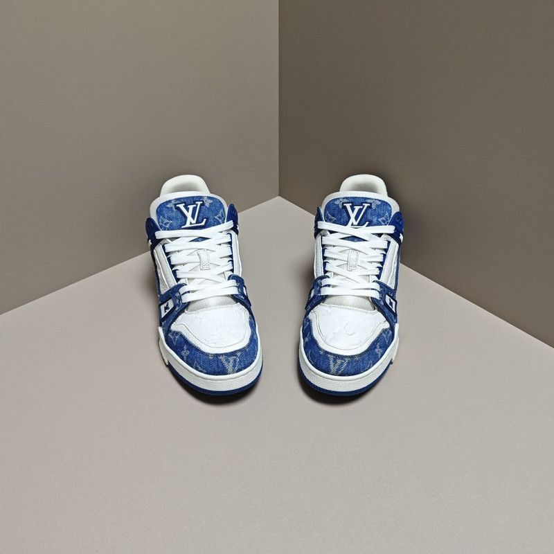 Louis Vuitton Louis Vuitton Denim Leather Casual Sneakers -2508 Size US 10 / EU 43 - 2 Thumbnail