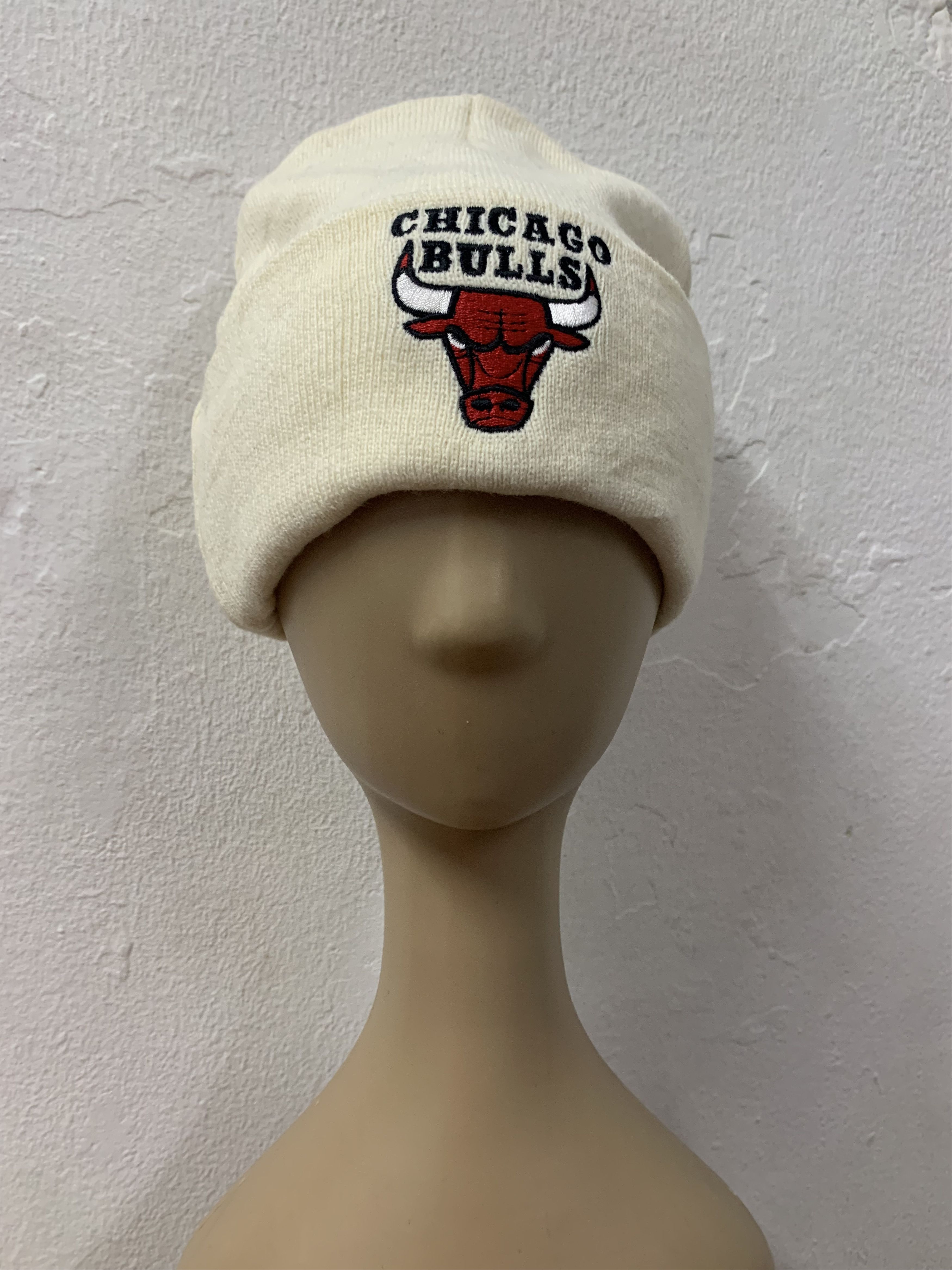 NBA NBA Chicago Bulls Off White Beanie Hats Size ONE SIZE - 1 Thumbnail