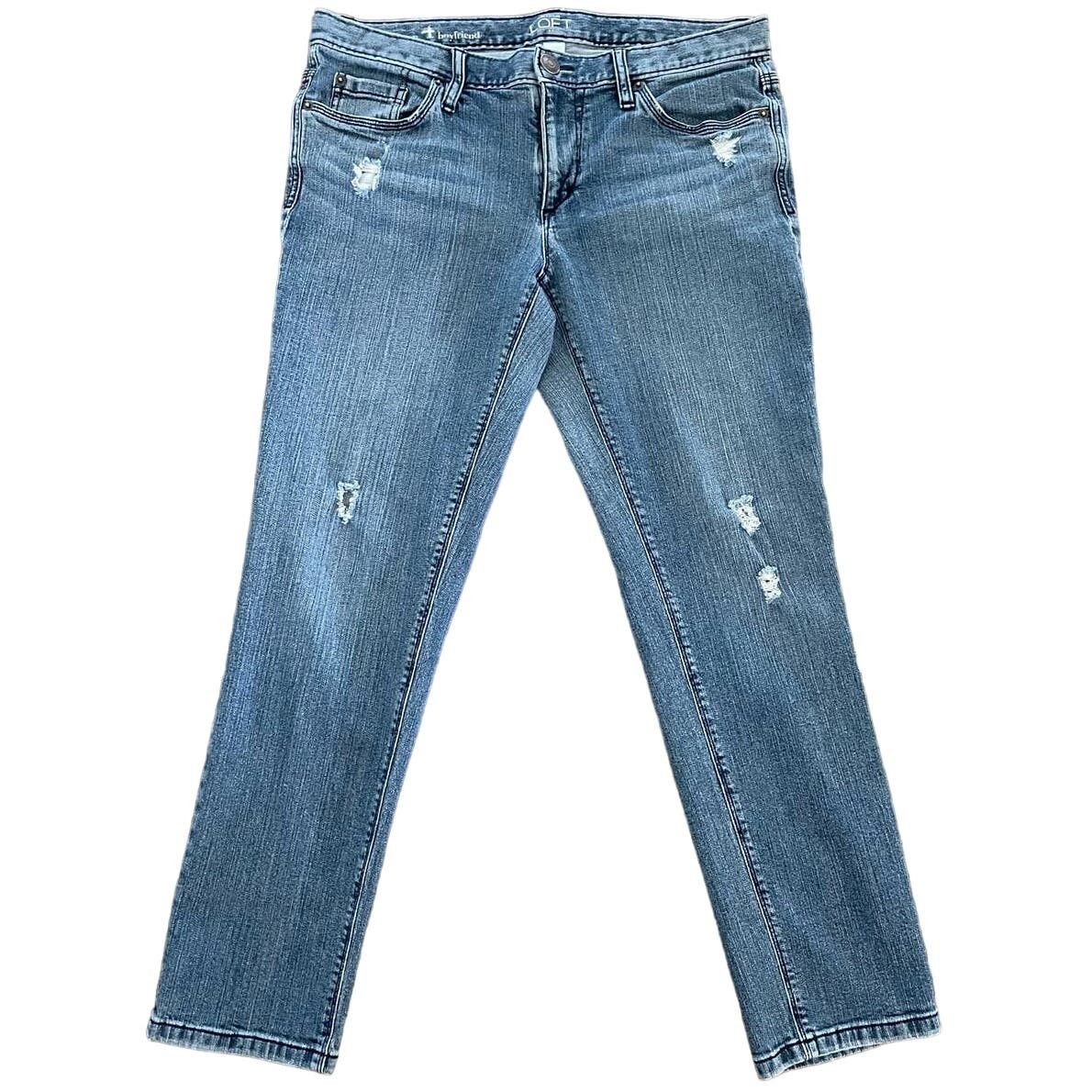 Loft Vtg Y2K LOFT Low Rise Boyfriend Distress Ankle Denim Women 4 | Grailed