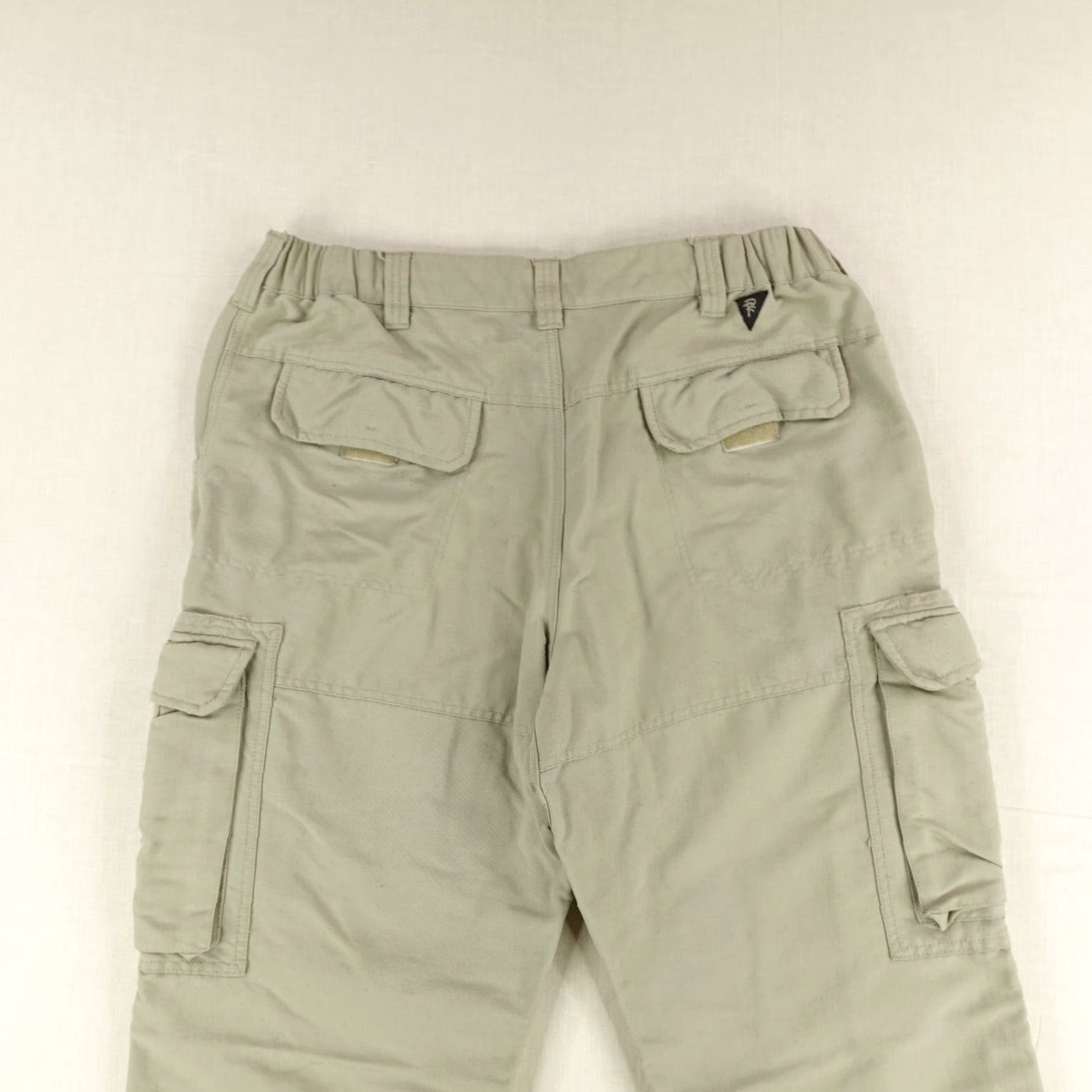 Rails VINTAGE Rail Riders Pants Mens Large Khaki Cargo Wide-Leg Outdoor Utility 26in Inseam Beige Navy Brand Mens Size US 32 / EU 48 - 7 Thumbnail