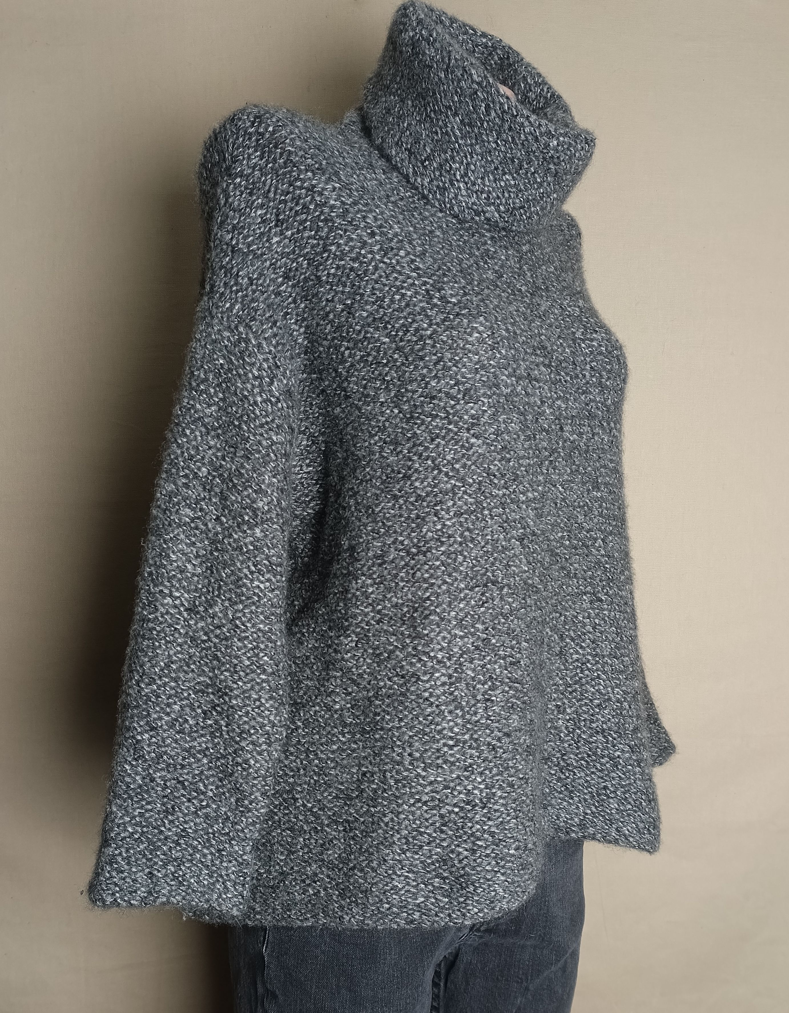 Designer LU REN Grey Cashmere Filament Silk Knit Sweater Jumper XS Size XS / US 0-2 / IT 36-38 - 3 Thumbnail