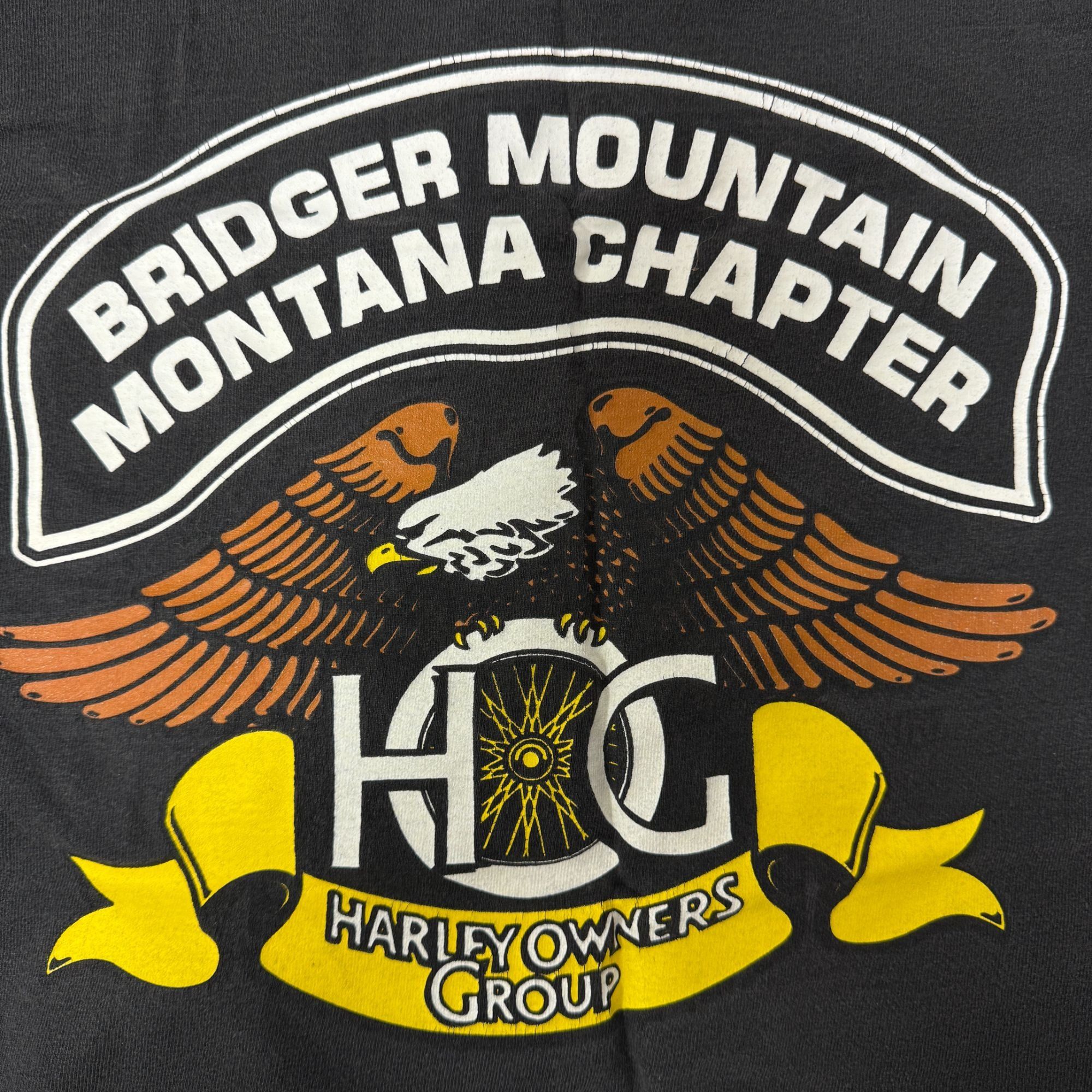 Hanes Vtg MONTANA Harley Davidson Motorcycle HOG Biker T Shirt M Size US M / EU 48-50 / 2 - 1 Thumbnail