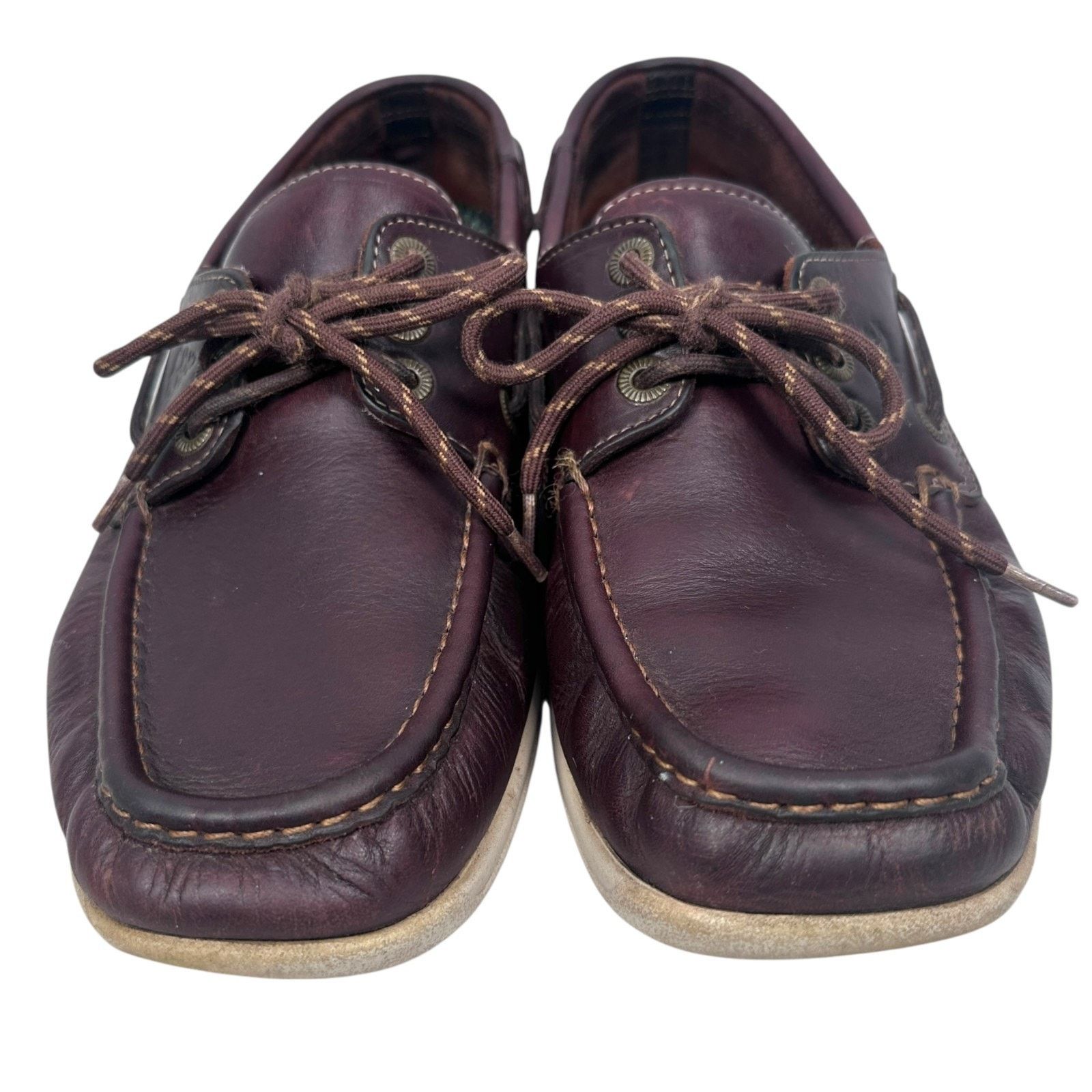 SAS SAS Decksider Lace Up Boat Shoes Men 8.5 W New Briar Leather Size US 8.5 / EU 41-42 - 2 Thumbnail